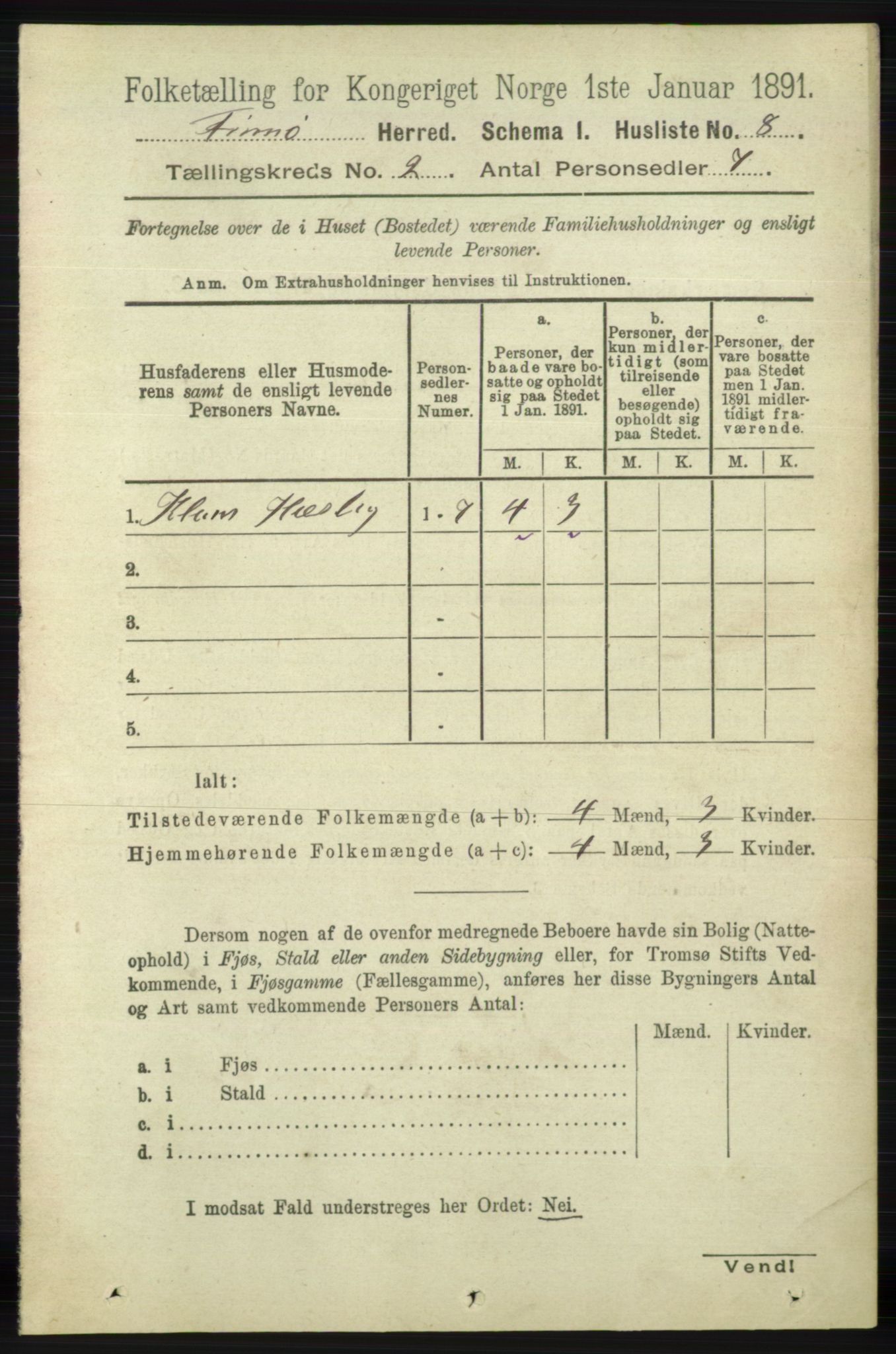 RA, 1891 census for 1141 Finnøy, 1891, p. 194