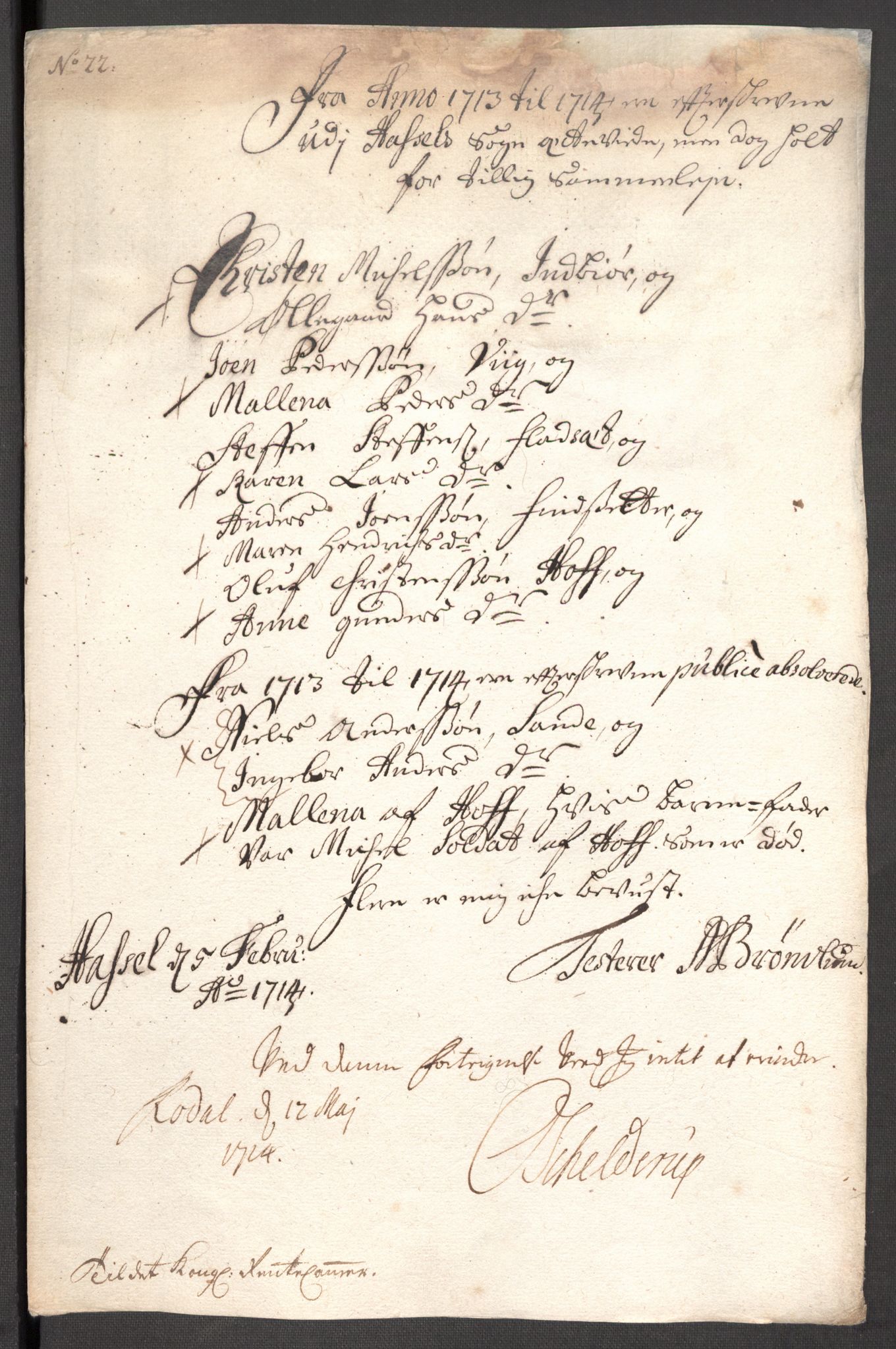 Rentekammeret inntil 1814, Reviderte regnskaper, Fogderegnskap, RA/EA-4092/R67/L4679: Fogderegnskap Vesterålen, Andenes og Lofoten, 1711-1713, p. 241
