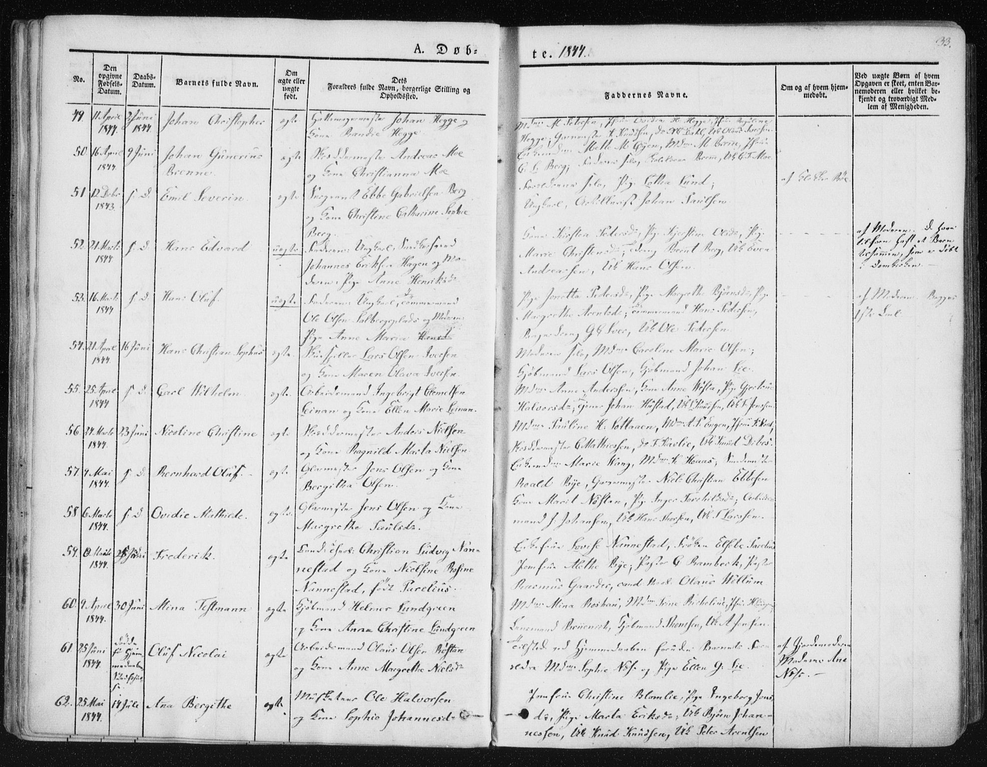 Ministerialprotokoller, klokkerbøker og fødselsregistre - Sør-Trøndelag, SAT/A-1456/602/L0110: Parish register (official) no. 602A08, 1840-1854, p. 33