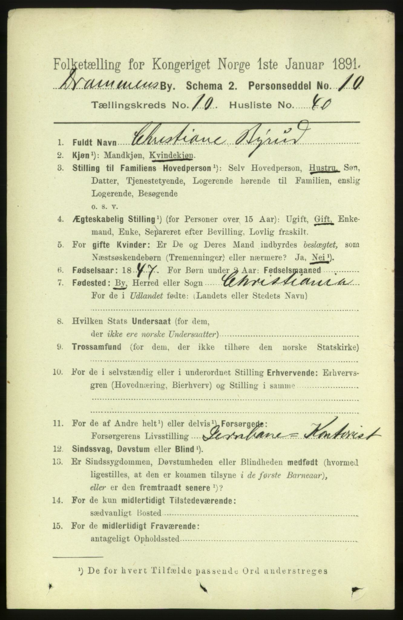 RA, 1891 census for 0602 Drammen, 1891, p. 8328