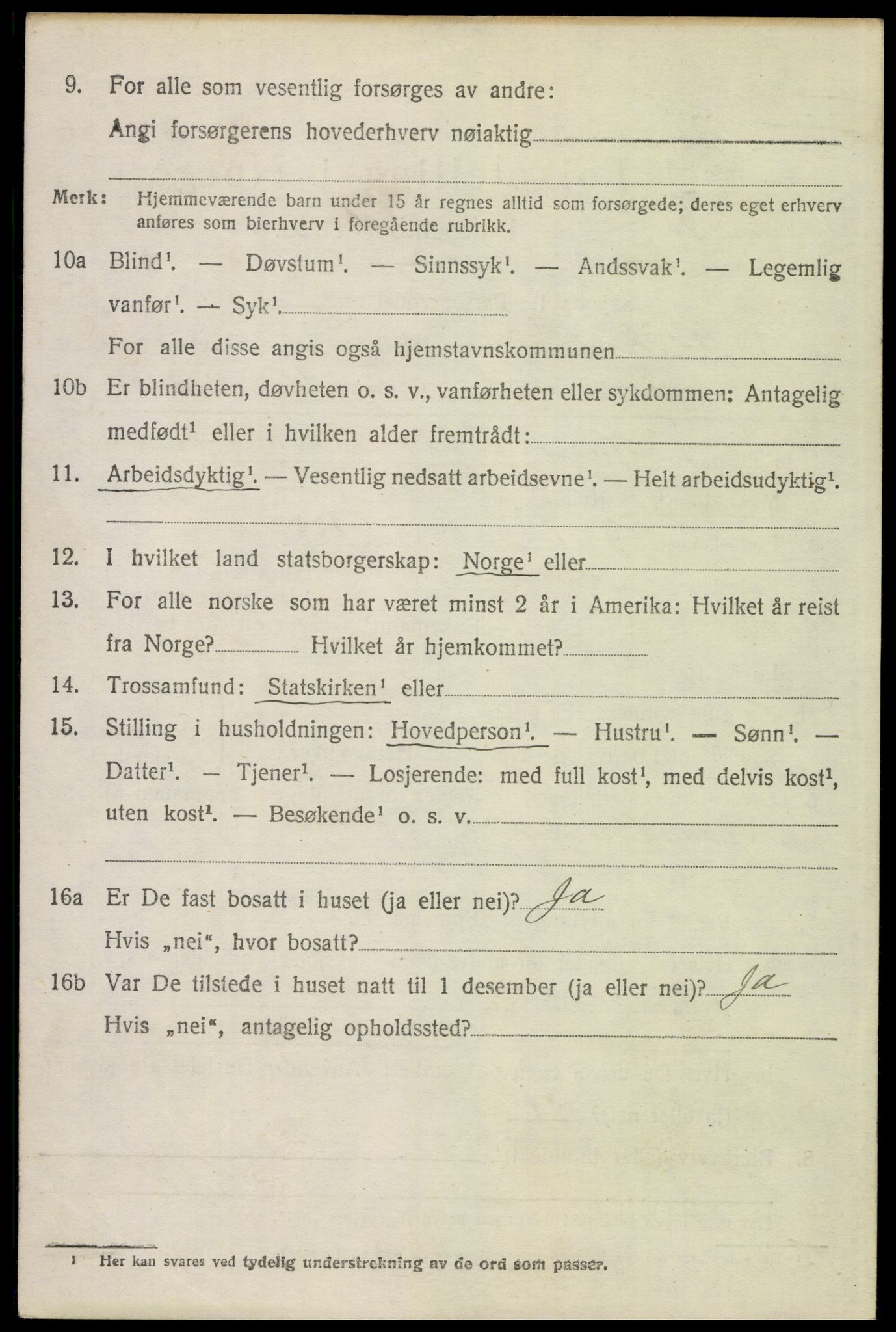 SAH, 1920 census for Kvikne, 1920, p. 3317