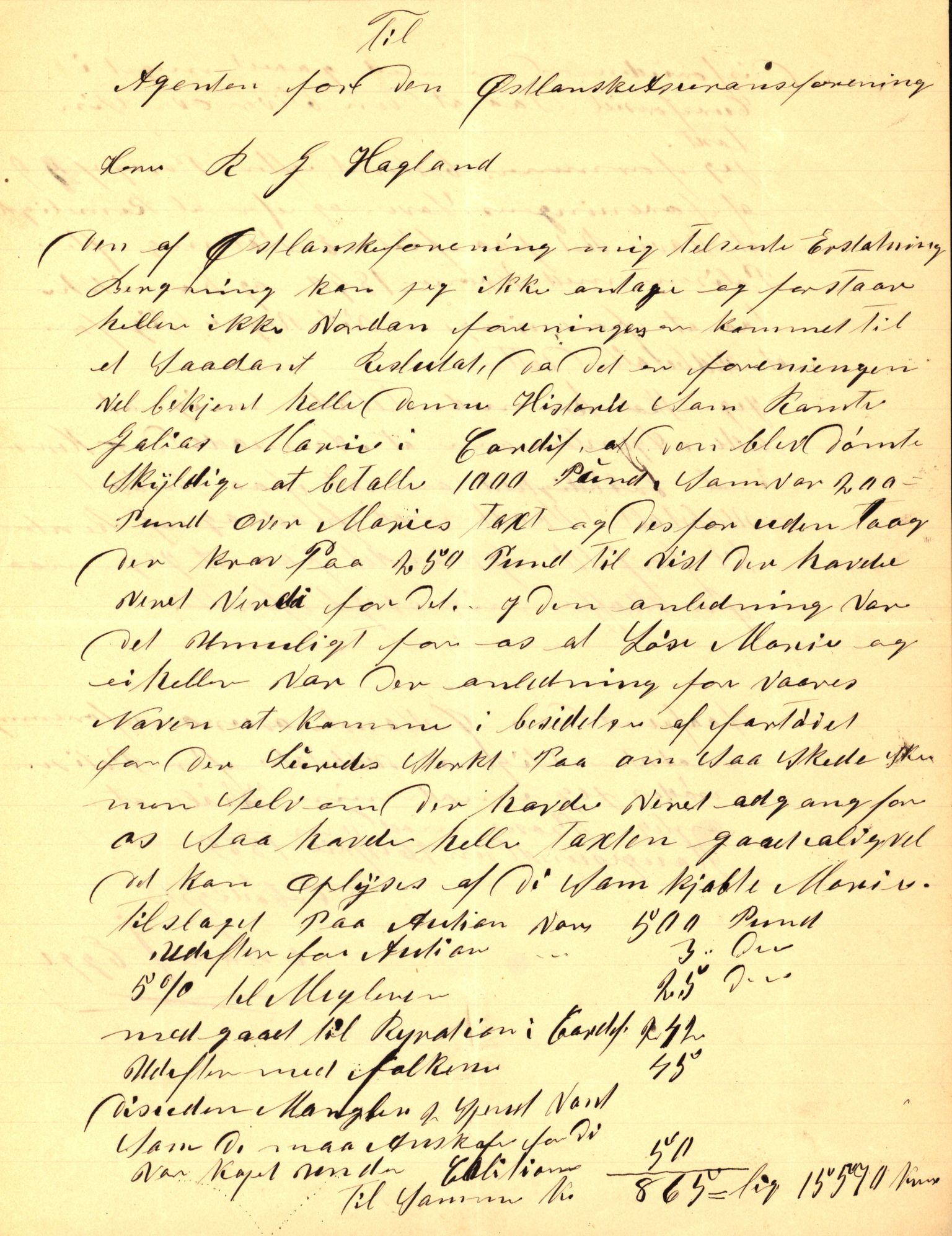 Pa 63 - Østlandske skibsassuranceforening, VEMU/A-1079/G/Ga/L0022/0008: Havaridokumenter / Magna av Haugesund, Marie, Mars, Mary, Mizpa, 1888, p. 28