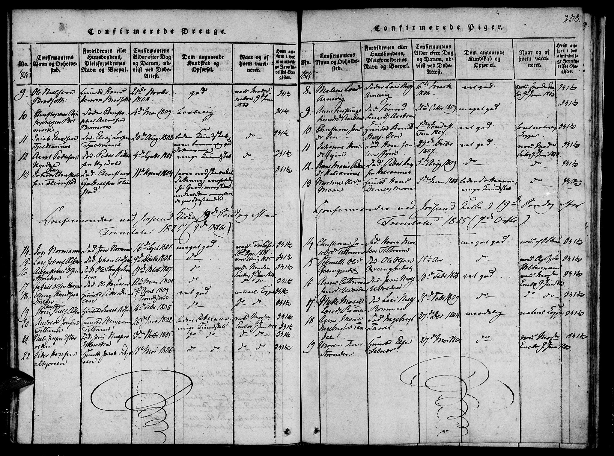 Ministerialprotokoller, klokkerbøker og fødselsregistre - Sør-Trøndelag, SAT/A-1456/655/L0675: Parish register (official) no. 655A04, 1818-1830, p. 238