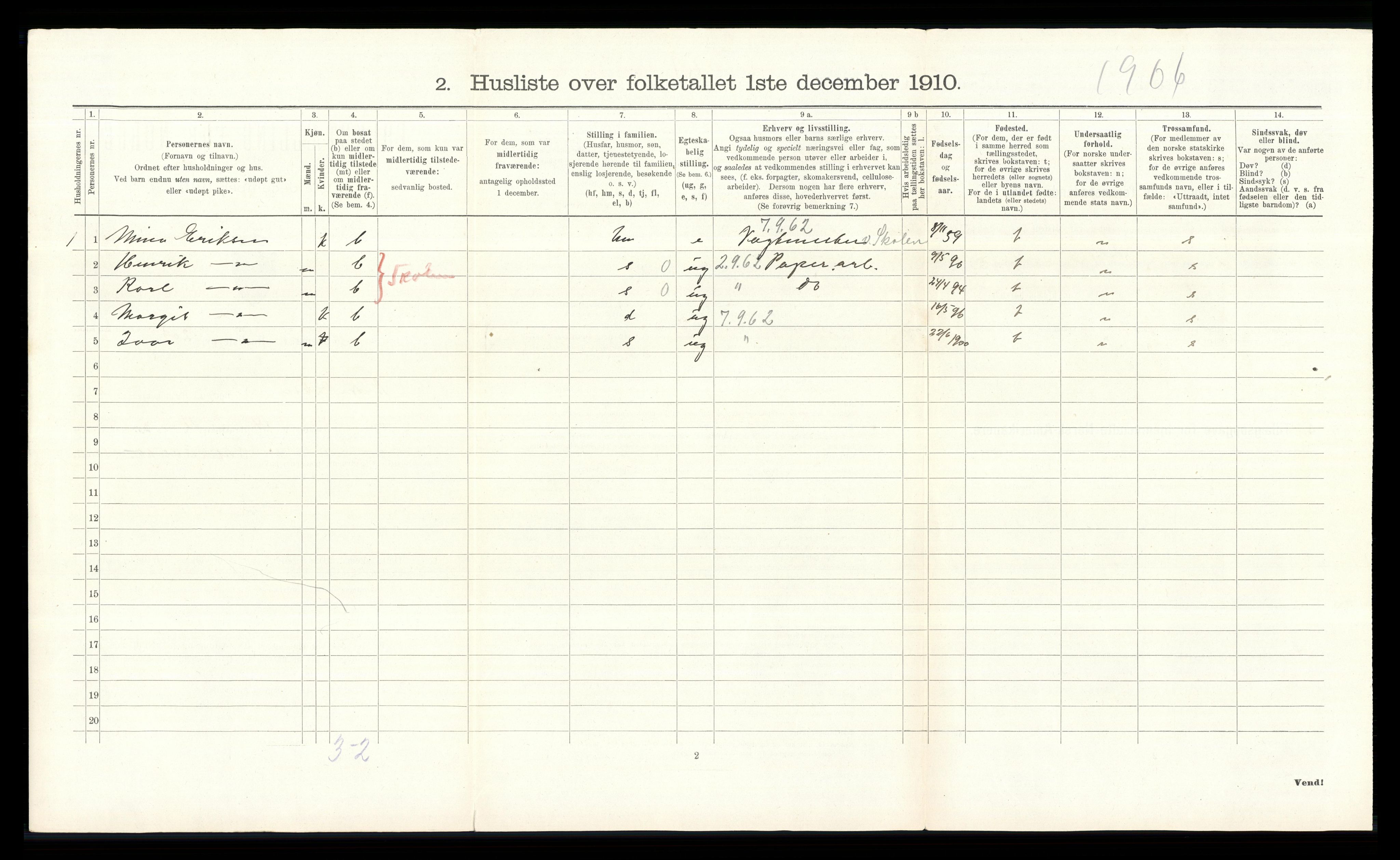 RA, 1910 census for Nedre Eiker, 1910, p. 624