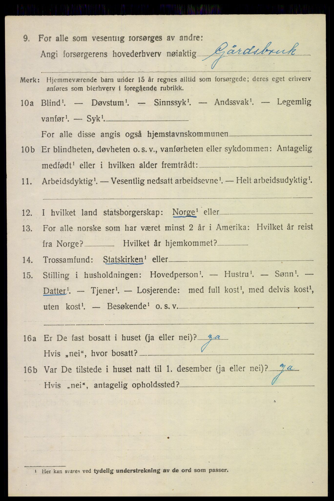 SAH, 1920 census for Etnedal, 1920, p. 795