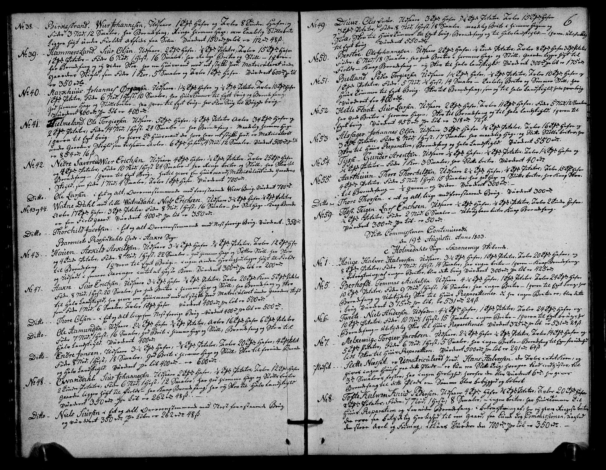 Rentekammeret inntil 1814, Realistisk ordnet avdeling, RA/EA-4070/N/Ne/Nea/L0106: Sunnhordland og Hardanger fogderi. Deliberasjonsprotokoll, 1803, p. 12