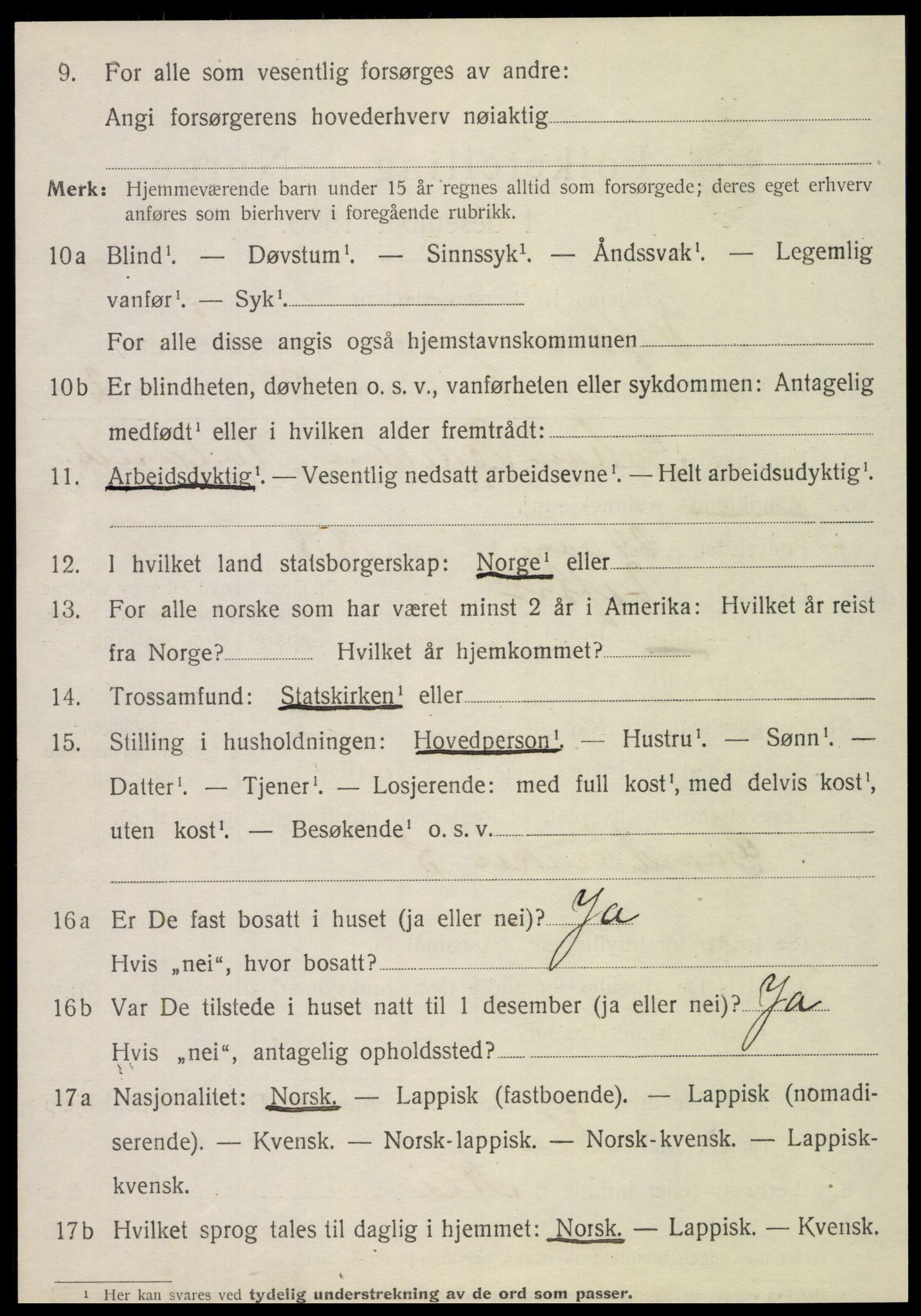 SAT, 1920 census for Vefsn, 1920, p. 11692