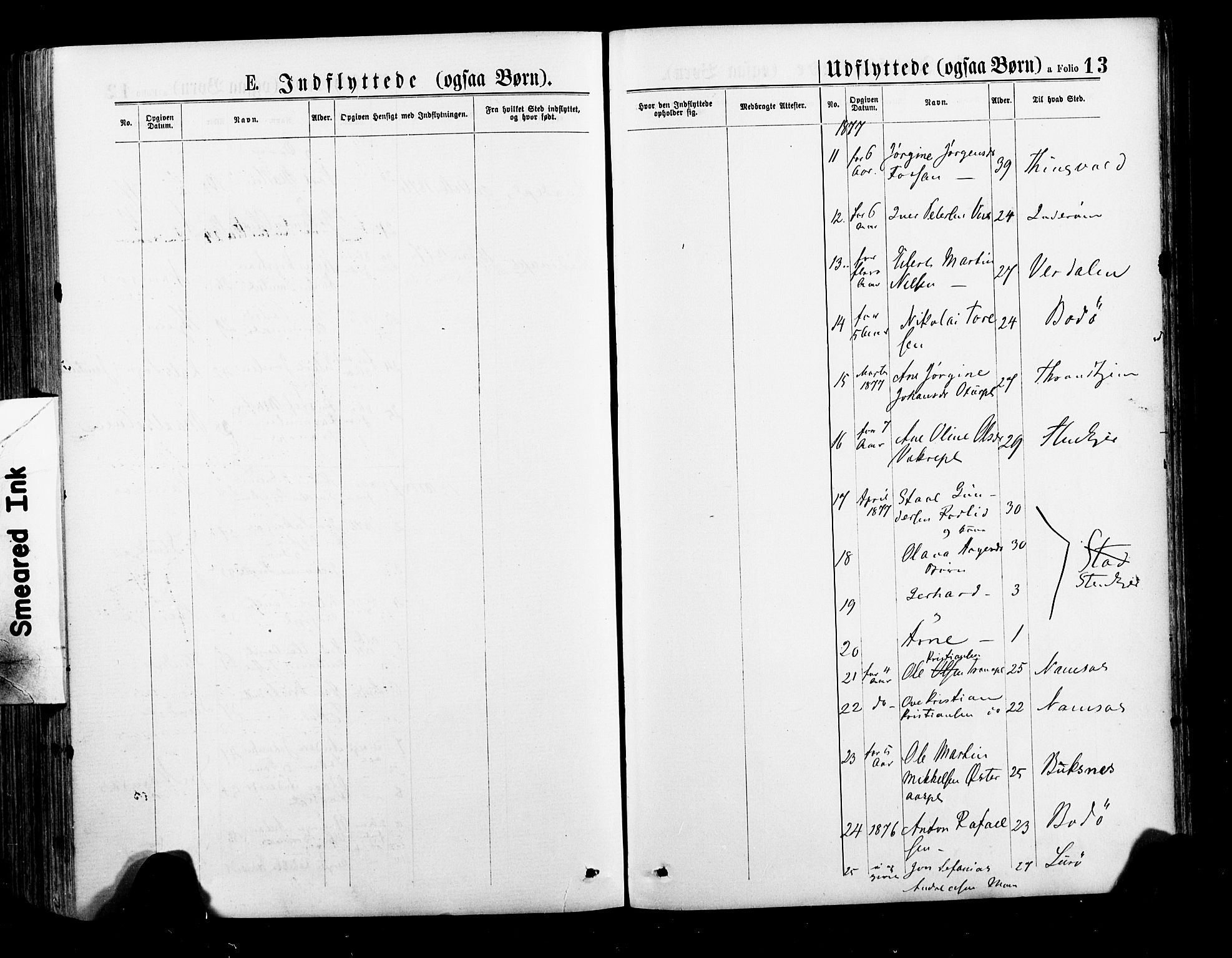 Ministerialprotokoller, klokkerbøker og fødselsregistre - Nord-Trøndelag, SAT/A-1458/735/L0348: Parish register (official) no. 735A09 /1, 1873-1883, p. 13