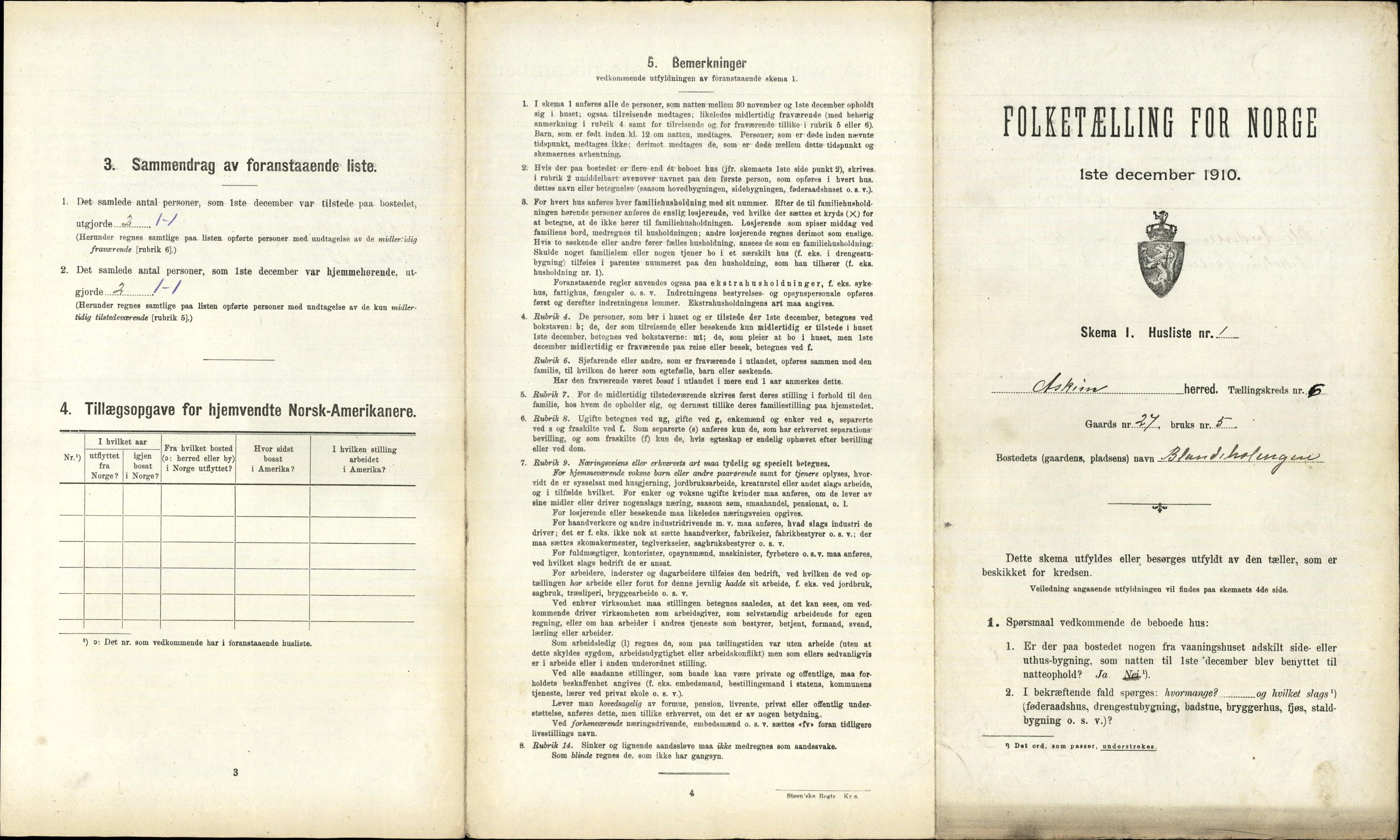 RA, 1910 census for Askim, 1910, p. 971