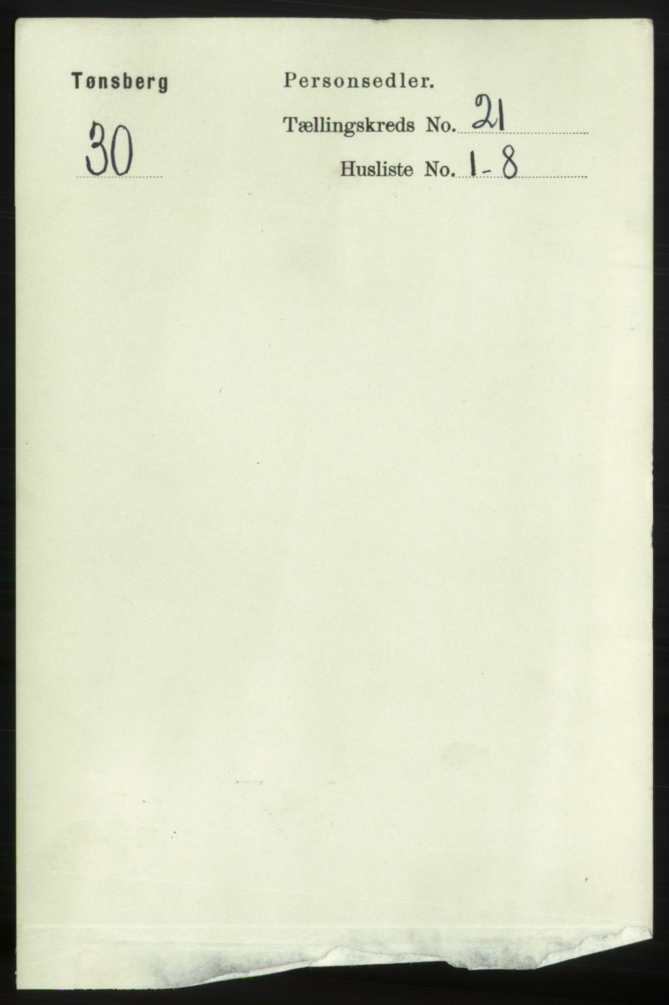 RA, 1891 census for 0705 Tønsberg, 1891, p. 5574