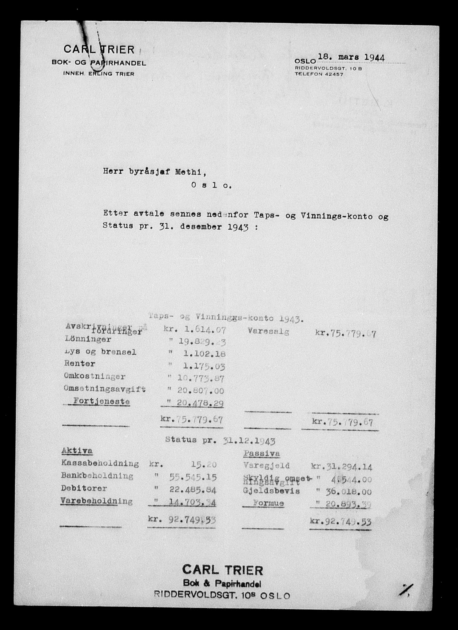 Justisdepartementet, Tilbakeføringskontoret for inndratte formuer, AV/RA-S-1564/H/Hc/Hcc/L0984: --, 1945-1947, p. 290