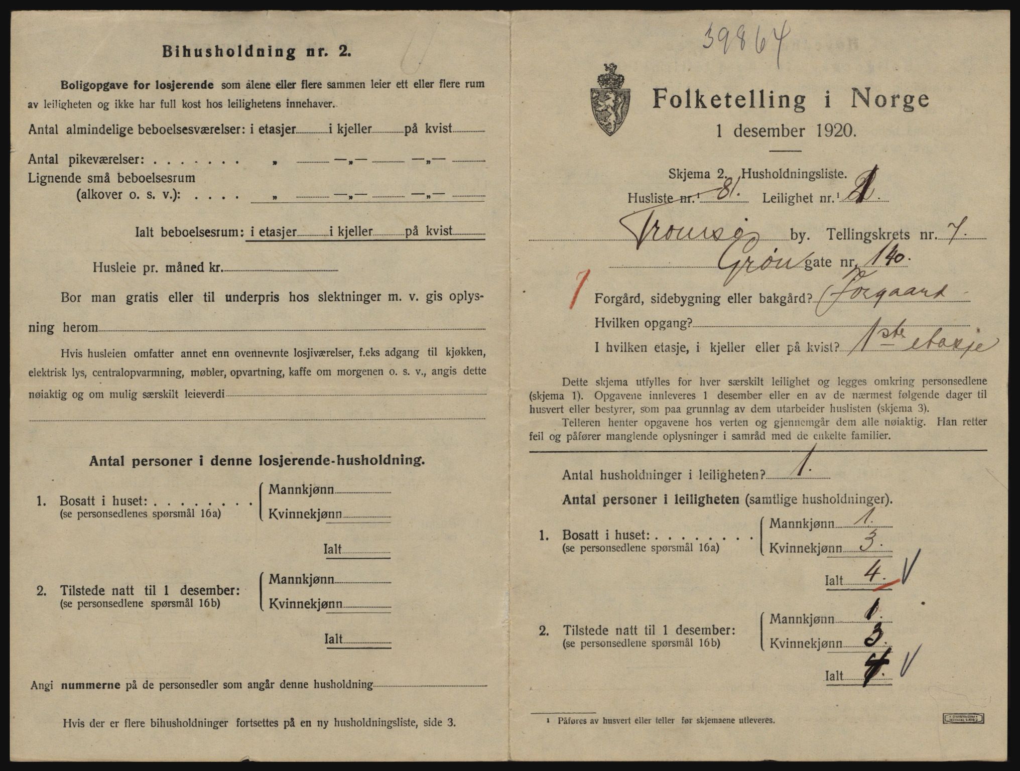 SATØ, 1920 census for Tromsø, 1920, p. 4441