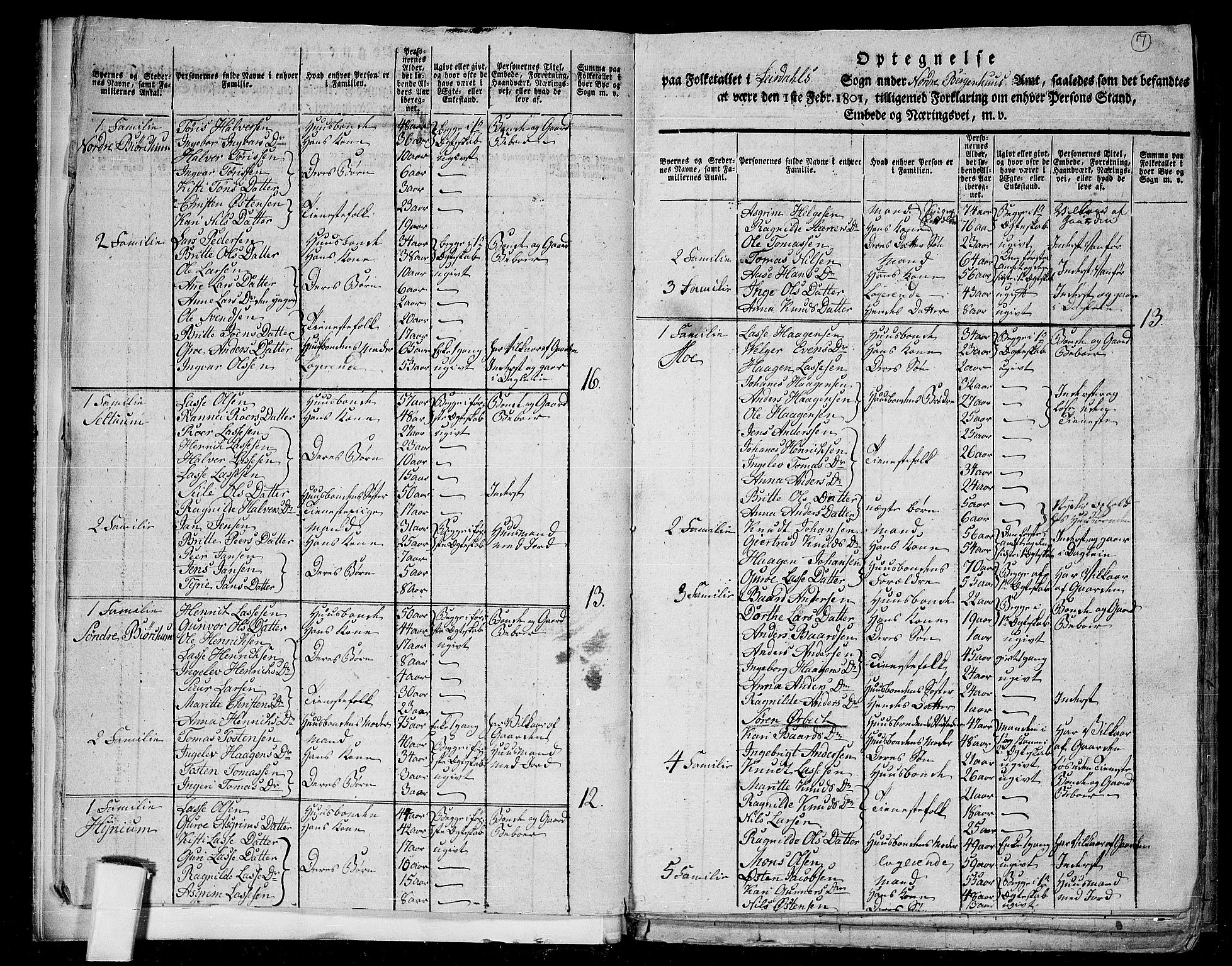 RA, 1801 census for 1422P Lærdal, 1801, p. 6b-7a