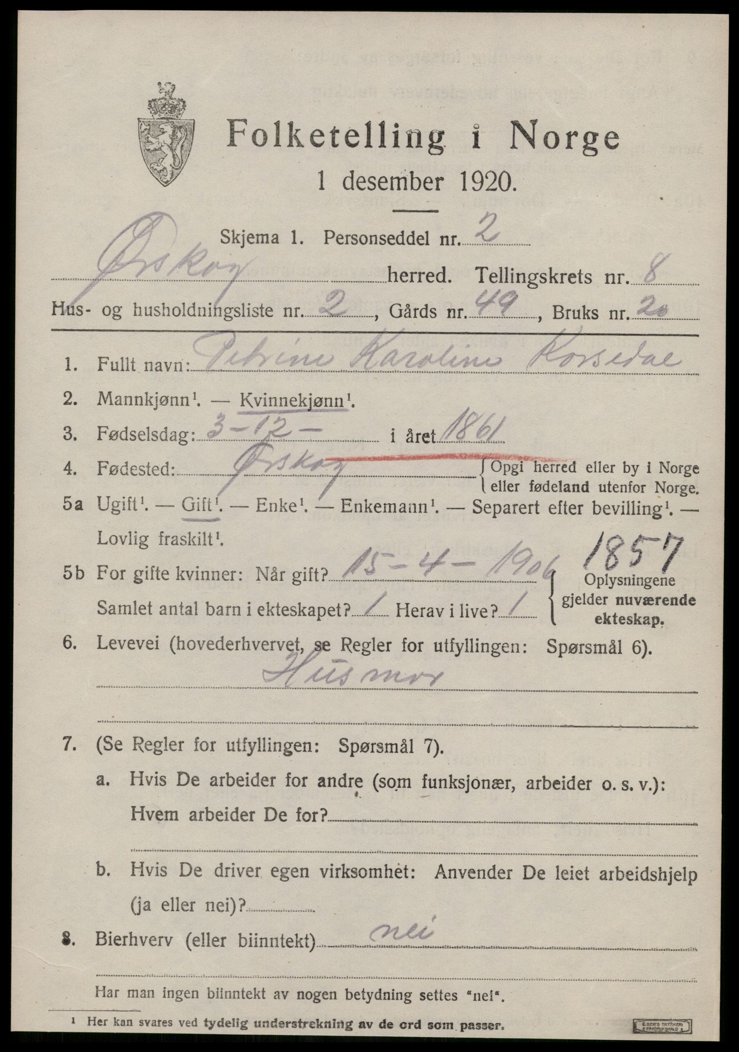 SAT, 1920 census for Ørskog, 1920, p. 4198