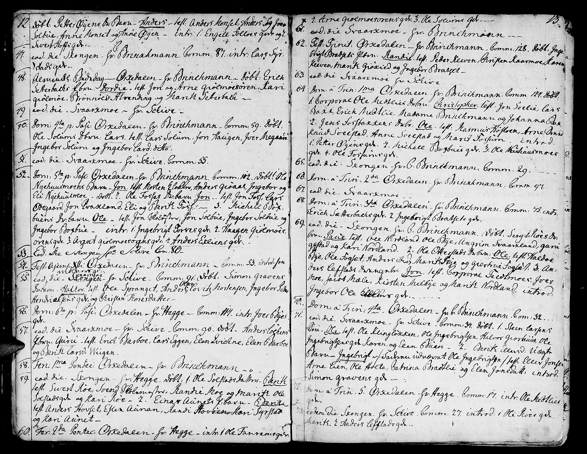Ministerialprotokoller, klokkerbøker og fødselsregistre - Sør-Trøndelag, SAT/A-1456/668/L0802: Parish register (official) no. 668A02, 1776-1799, p. 12-13