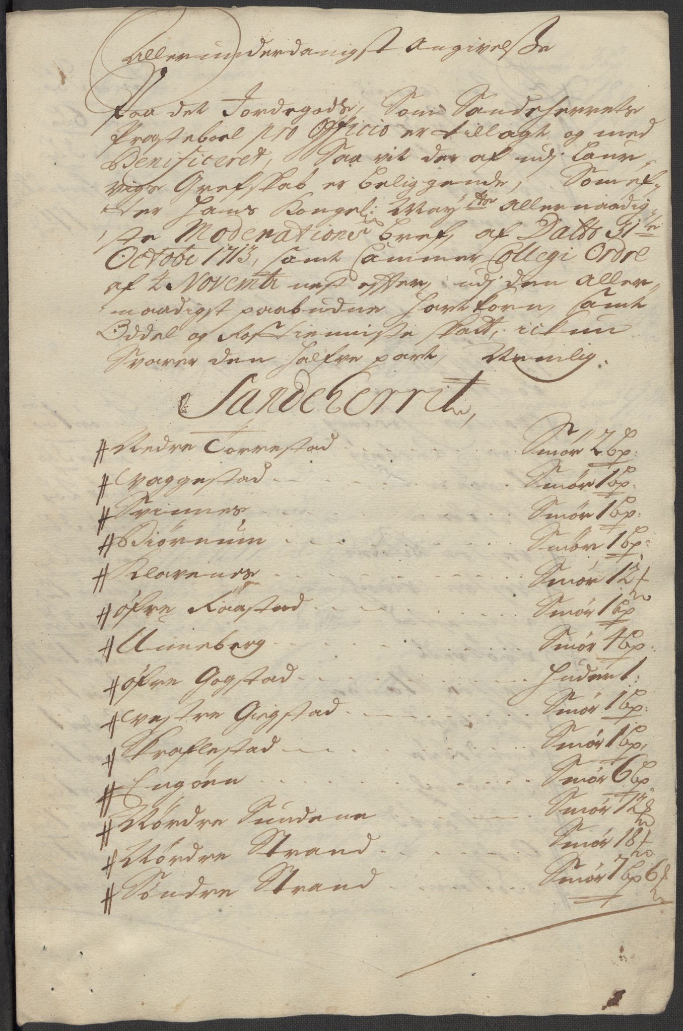 Rentekammeret inntil 1814, Reviderte regnskaper, Fogderegnskap, AV/RA-EA-4092/R33/L1985: Fogderegnskap Larvik grevskap, 1713, p. 273