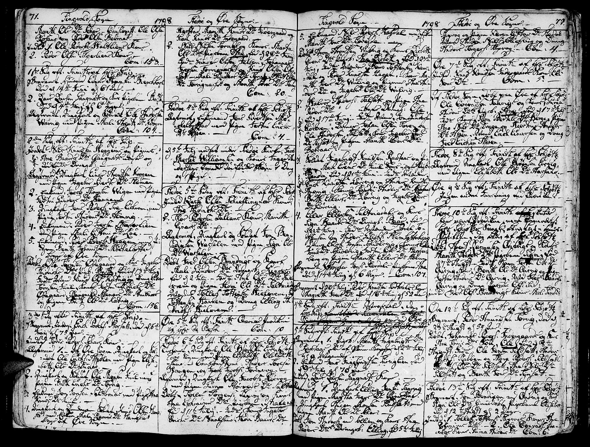 Ministerialprotokoller, klokkerbøker og fødselsregistre - Møre og Romsdal, SAT/A-1454/586/L0981: Parish register (official) no. 586A07, 1794-1819, p. 71-72