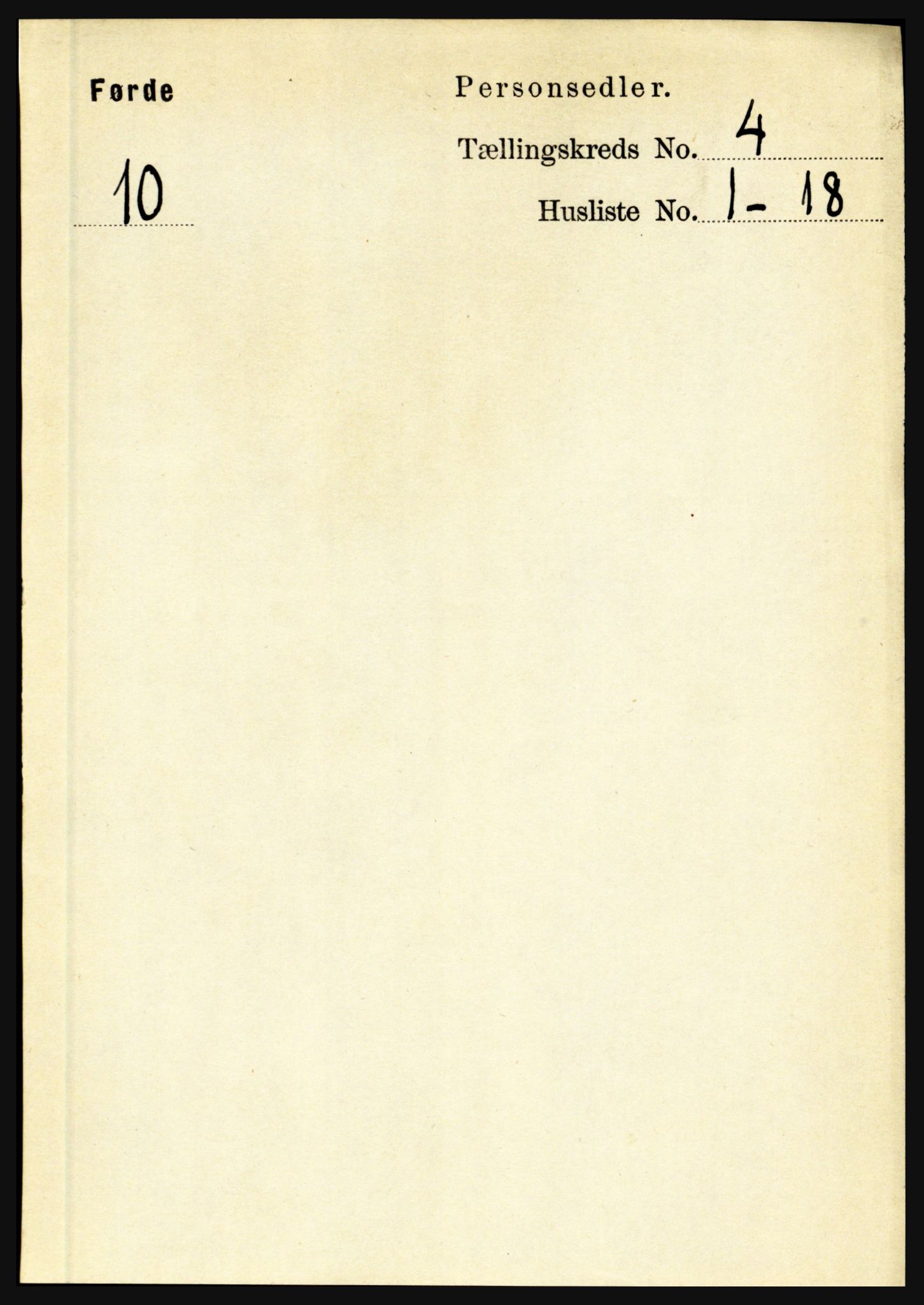 RA, 1891 census for 1432 Førde, 1891, p. 1051