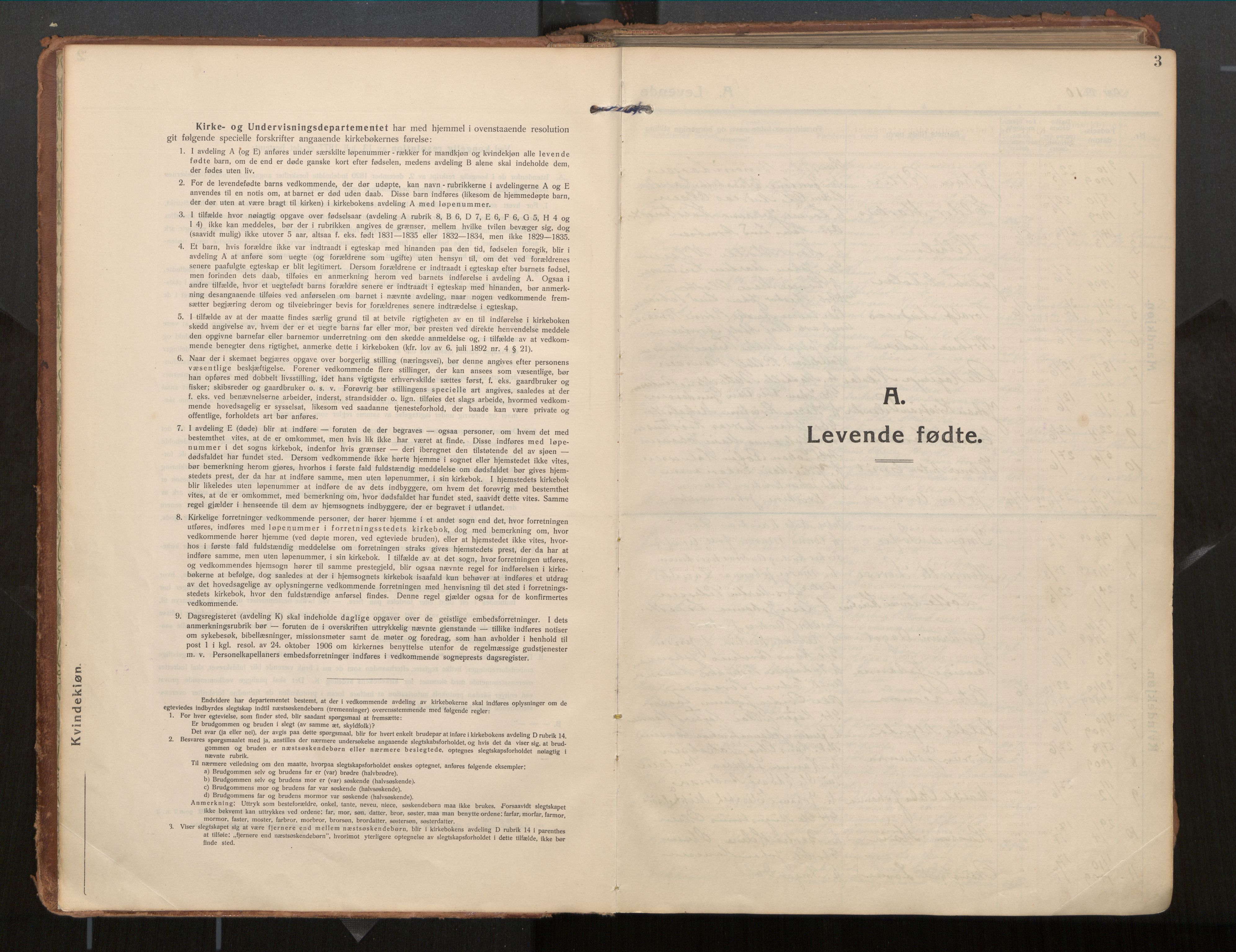 Ministerialprotokoller, klokkerbøker og fødselsregistre - Nordland, SAT/A-1459/854/L0784: Parish register (official) no. 854A07, 1910-1922, p. 3