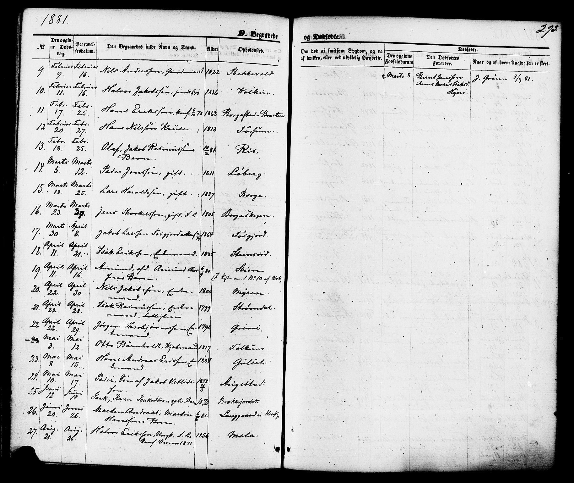Gjerpen kirkebøker, SAKO/A-265/F/Fa/L0009: Parish register (official) no. I 9, 1872-1885, p. 293