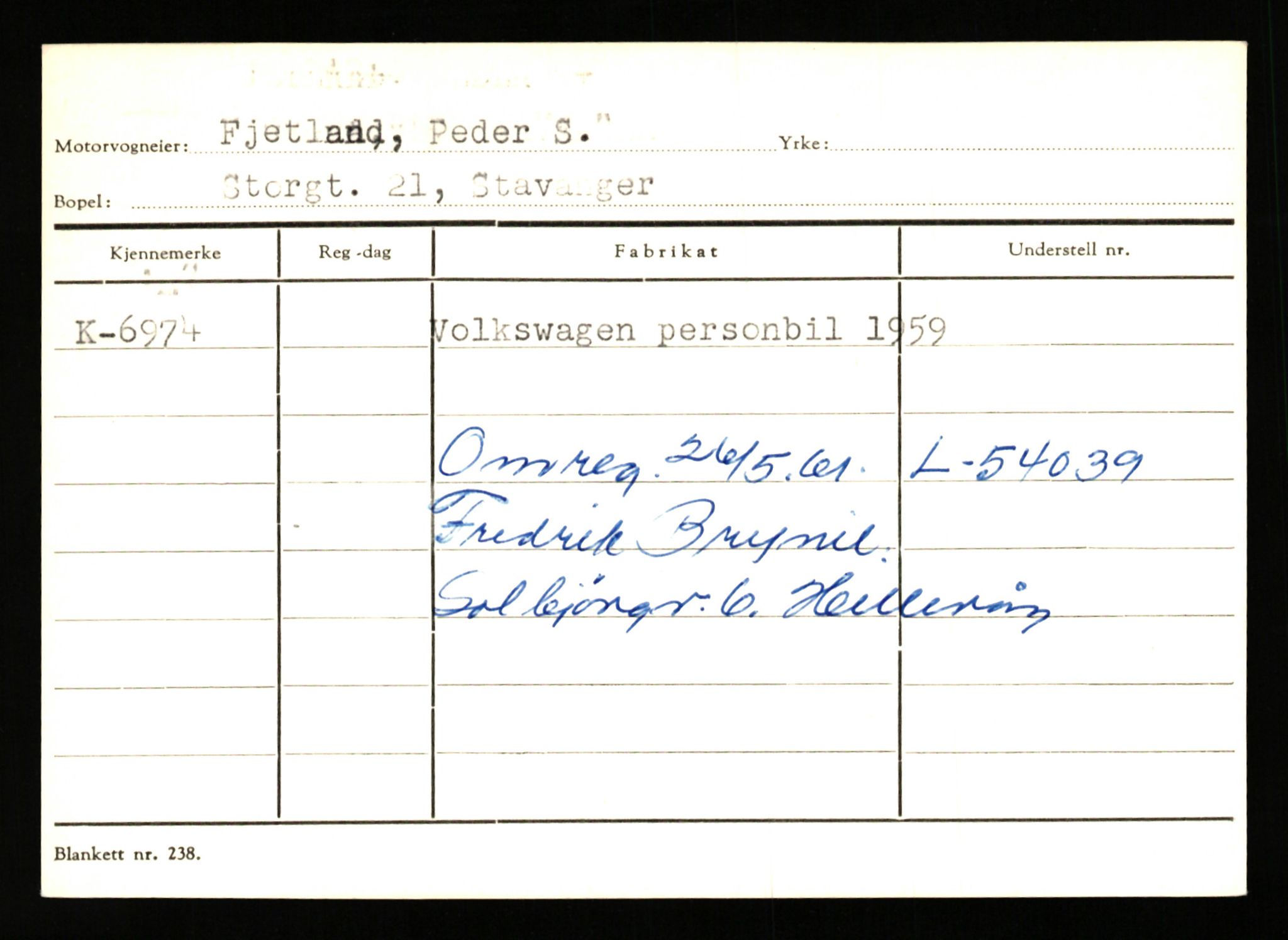 Stavanger trafikkstasjon, AV/SAST-A-101942/0/G/L0002: Registreringsnummer: 5791 - 10405, 1930-1971, p. 521