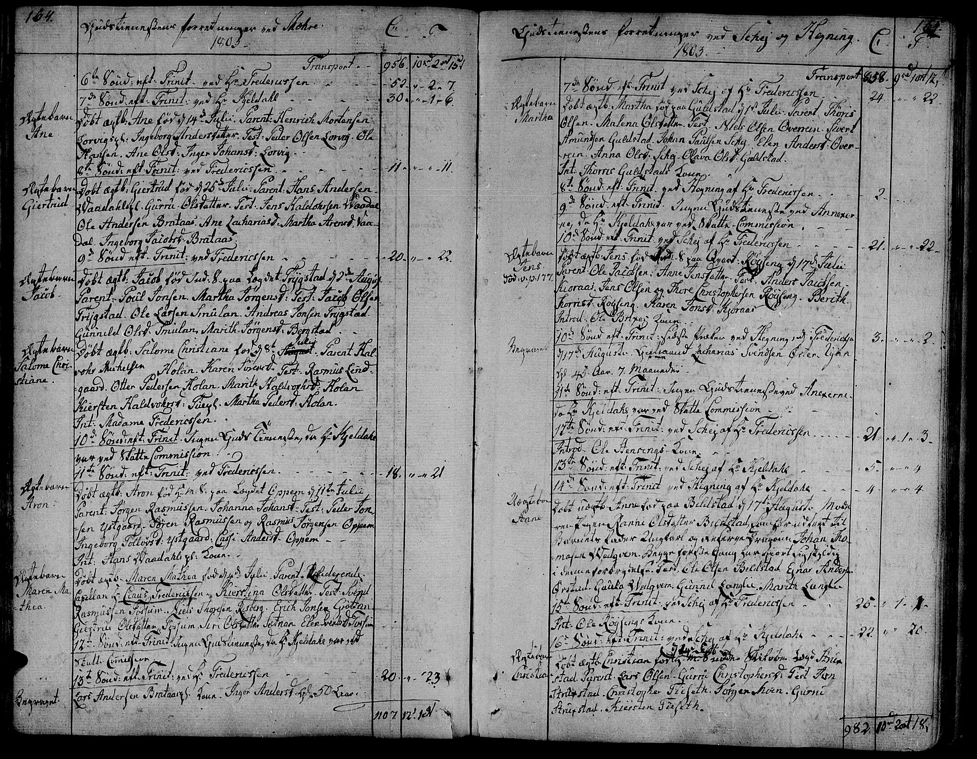 Ministerialprotokoller, klokkerbøker og fødselsregistre - Nord-Trøndelag, SAT/A-1458/735/L0332: Parish register (official) no. 735A03, 1795-1816, p. 164-165