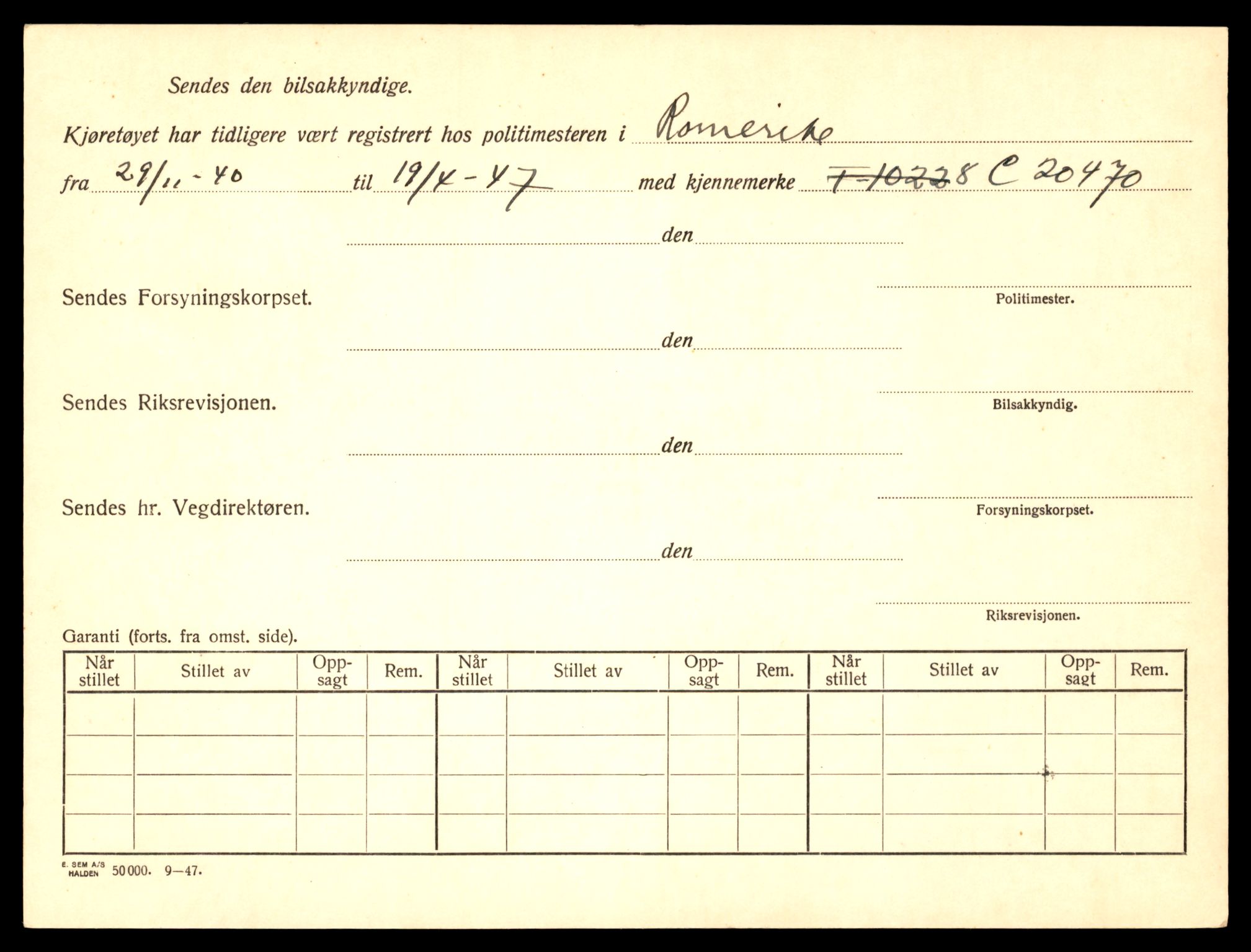 Møre og Romsdal vegkontor - Ålesund trafikkstasjon, SAT/A-4099/F/Fe/L0019: Registreringskort for kjøretøy T 10228 - T 10350, 1927-1998, p. 4
