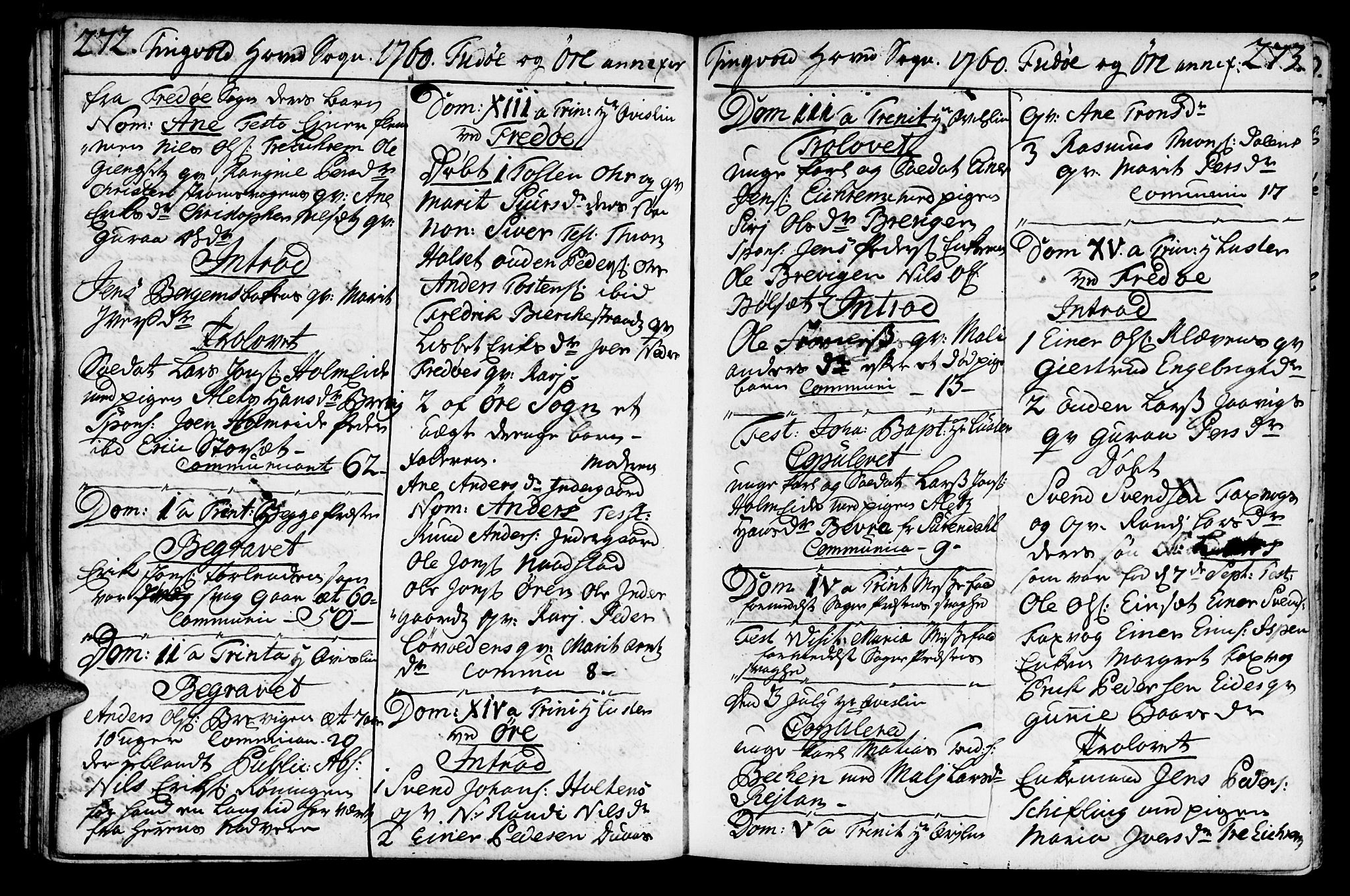 Ministerialprotokoller, klokkerbøker og fødselsregistre - Møre og Romsdal, SAT/A-1454/586/L0979: Parish register (official) no. 586A05, 1751-1776, p. 272-273