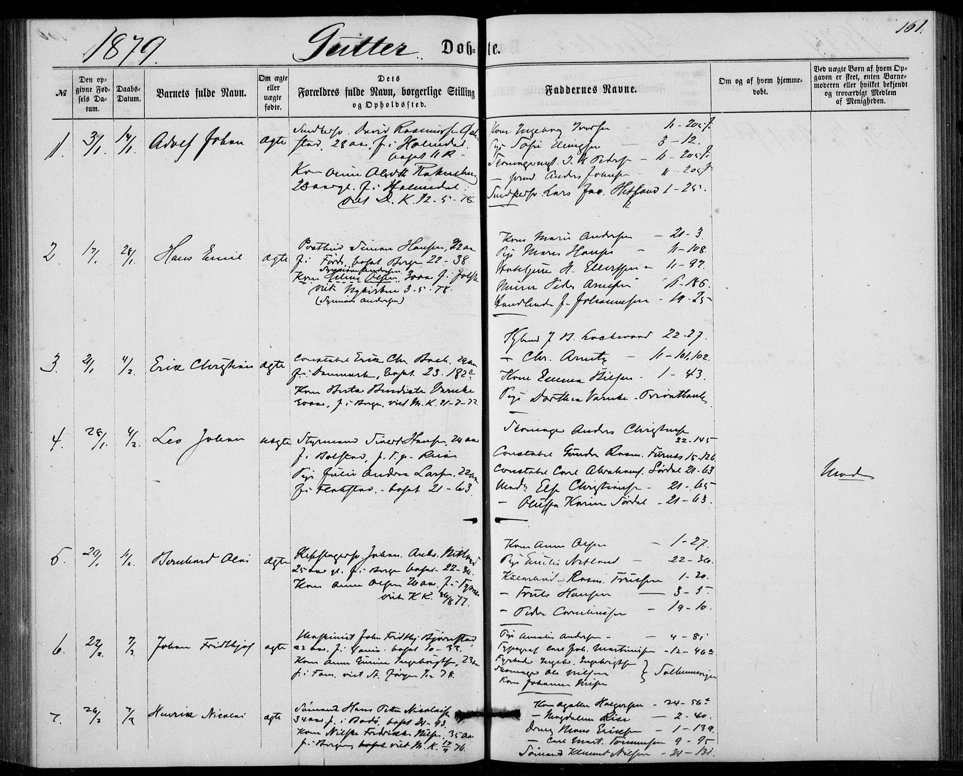 Fødselsstiftelsens sokneprestembete, ført av overlegen*, SAB/-: Parish register (official) no. A 1, 1863-1883, p. 161