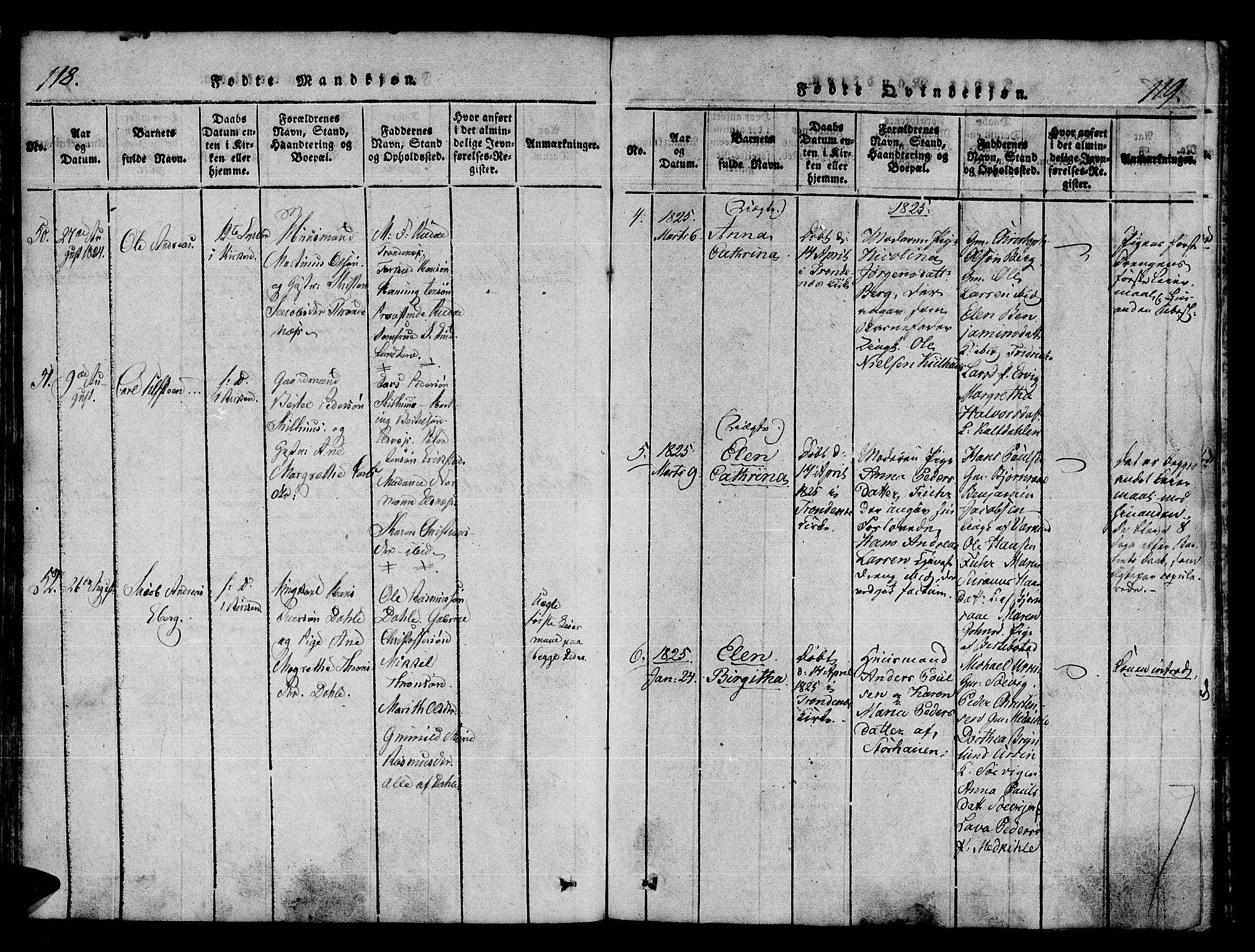 Trondenes sokneprestkontor, SATØ/S-1319/H/Ha/L0006kirke: Parish register (official) no. 6, 1821-1827, p. 118-119