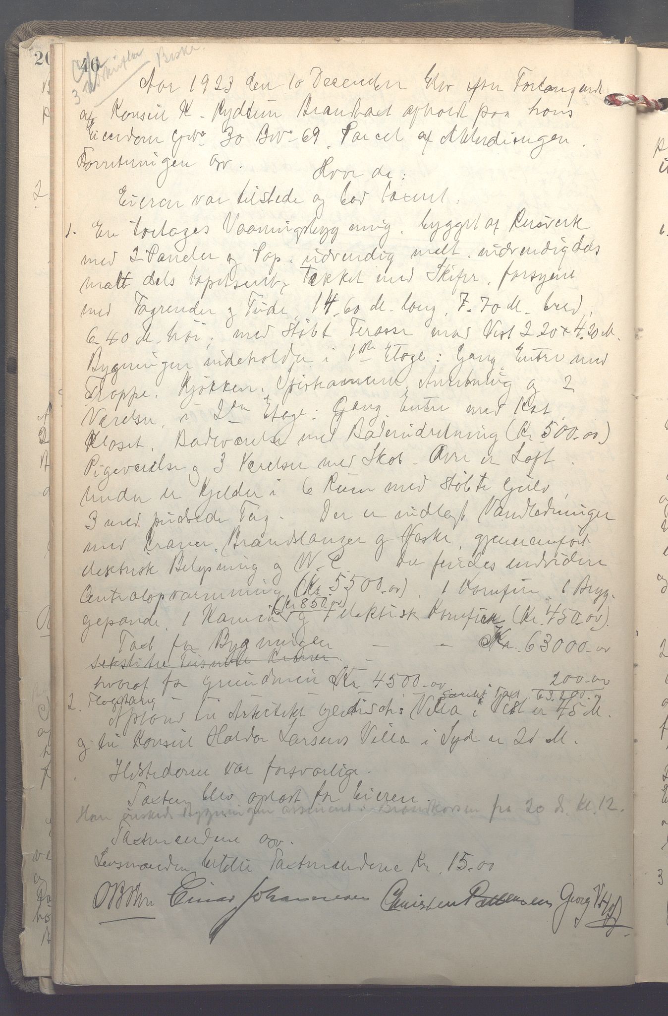 Lensmennene i Aker, OBA/A-10133/F/Fb/L0002: Branntakstprotokoll, 1922-1929, p. 46