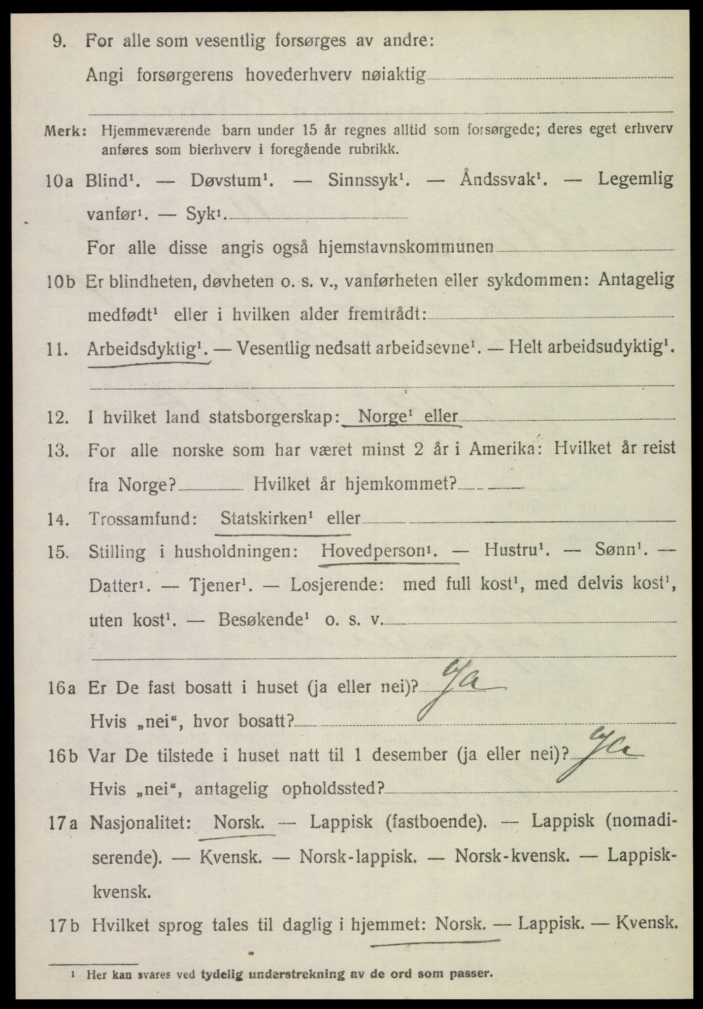 SAT, 1920 census for Otterøy, 1920, p. 1334