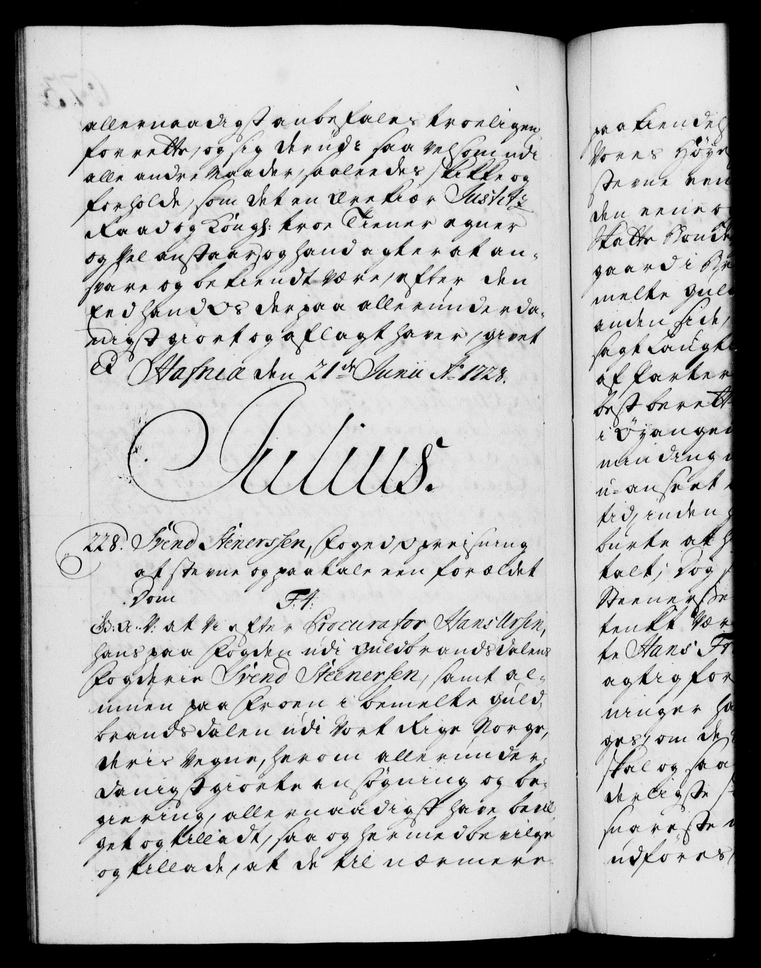 Danske Kanselli 1572-1799, RA/EA-3023/F/Fc/Fca/Fcaa/L0025: Norske registre, 1726-1728, p. 673b