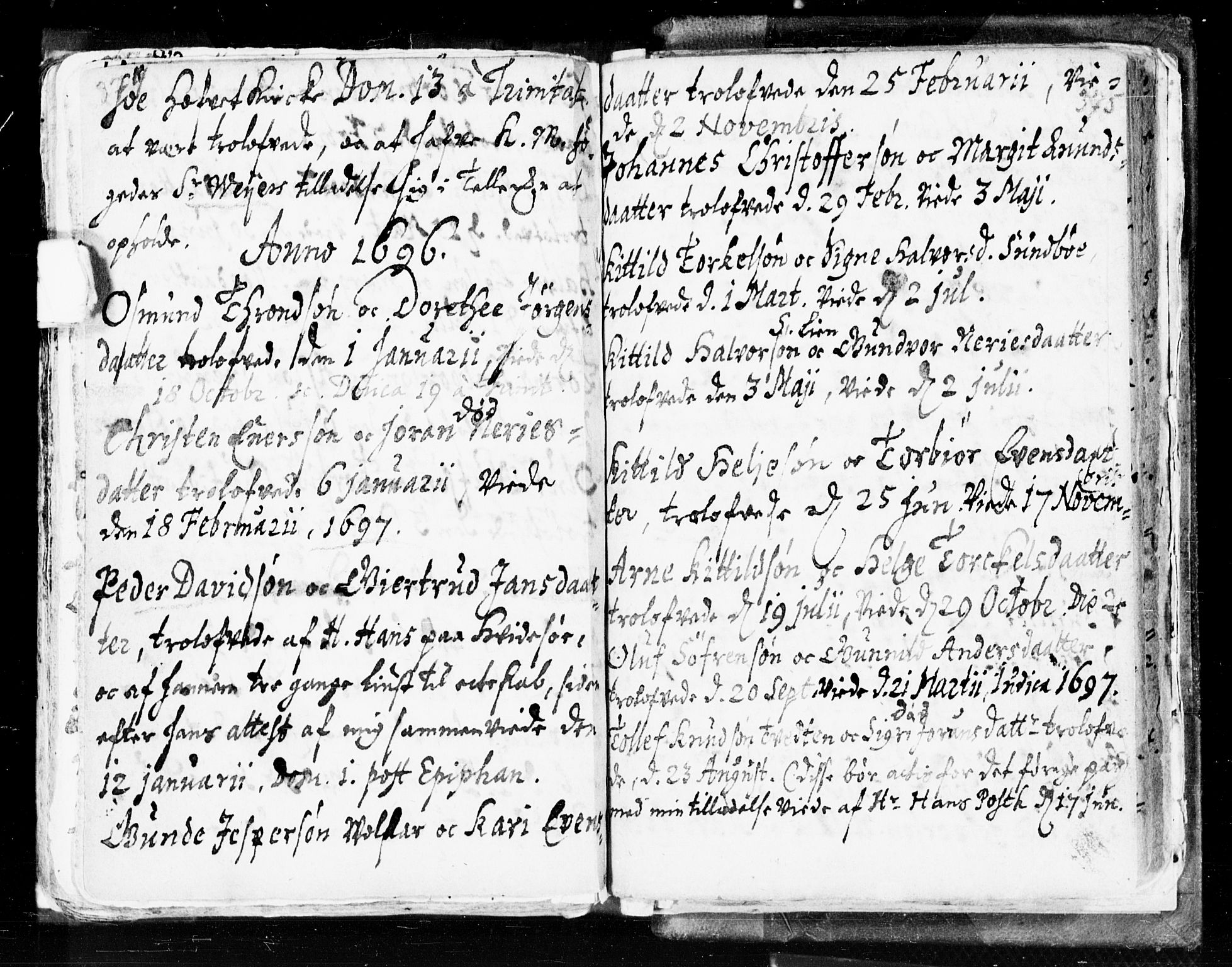 Seljord kirkebøker, SAKO/A-20/F/Fa/L0002: Parish register (official) no. I 2, 1689-1713, p. 374-375