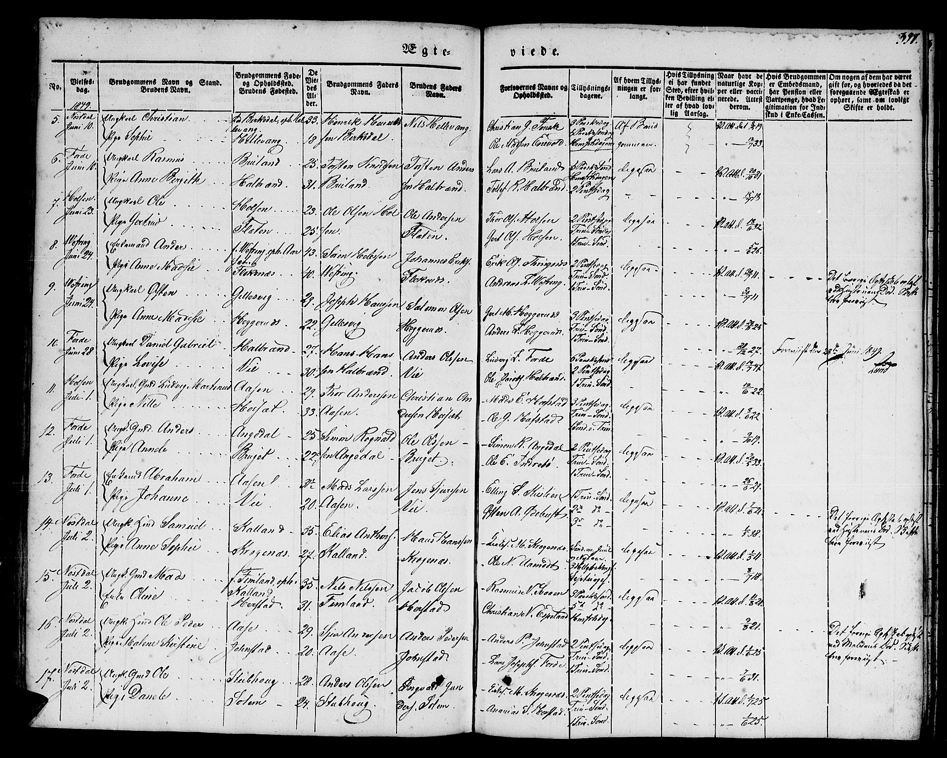 Førde sokneprestembete, SAB/A-79901/H/Haa/Haaa/L0007: Parish register (official) no. A 7, 1843-1860, p. 397