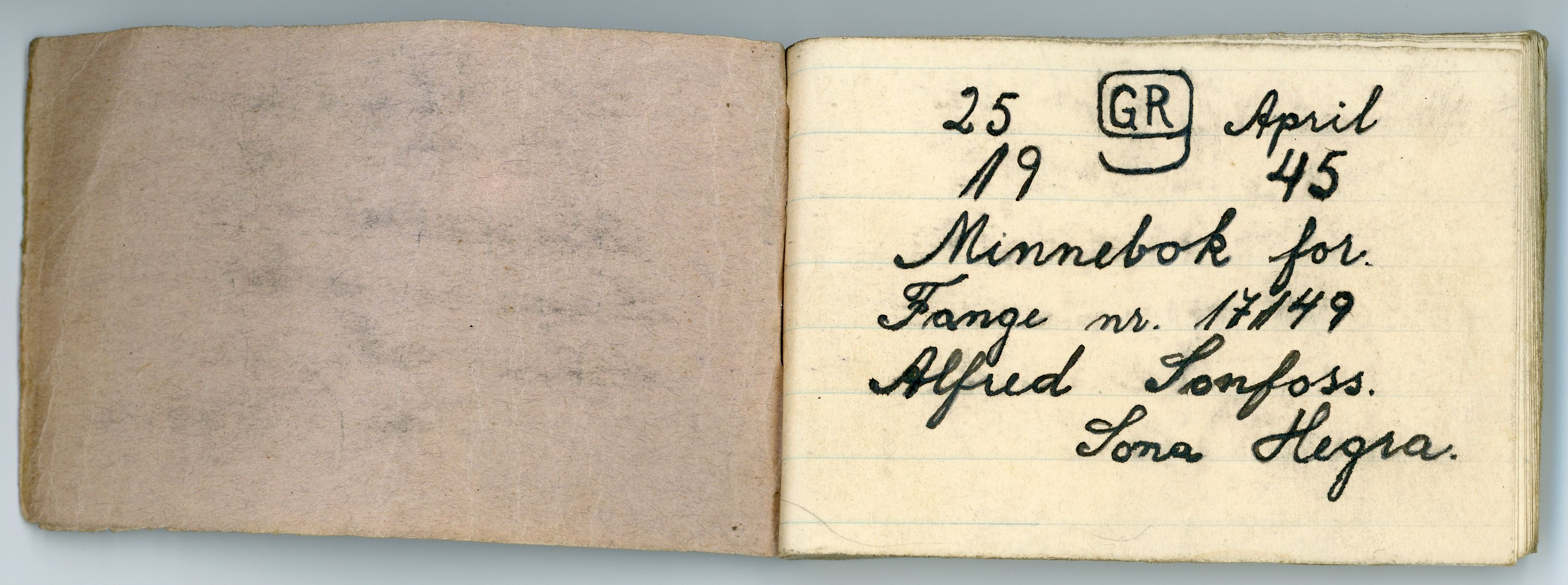 Falstadsenteret, dokumentsamling, FSM/A-001/F/L0591: Sonfoss, Alfred (1917), 1945