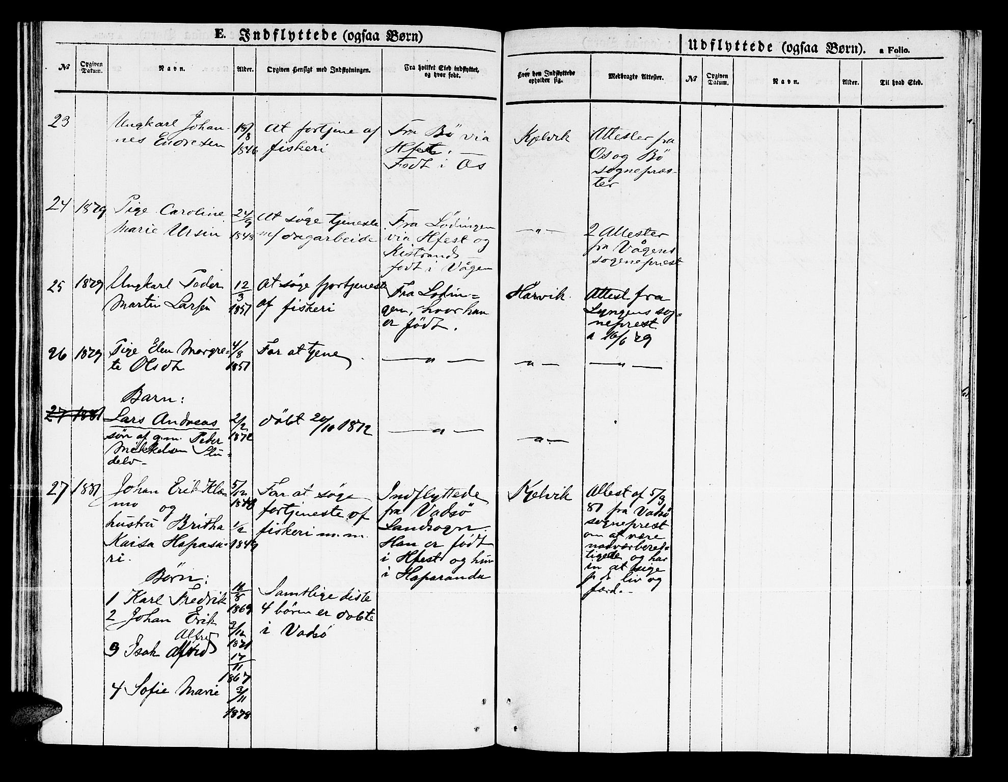 Måsøy sokneprestkontor, AV/SATØ-S-1348/H/Hb/L0003klokker: Parish register (copy) no. 3, 1861-1886