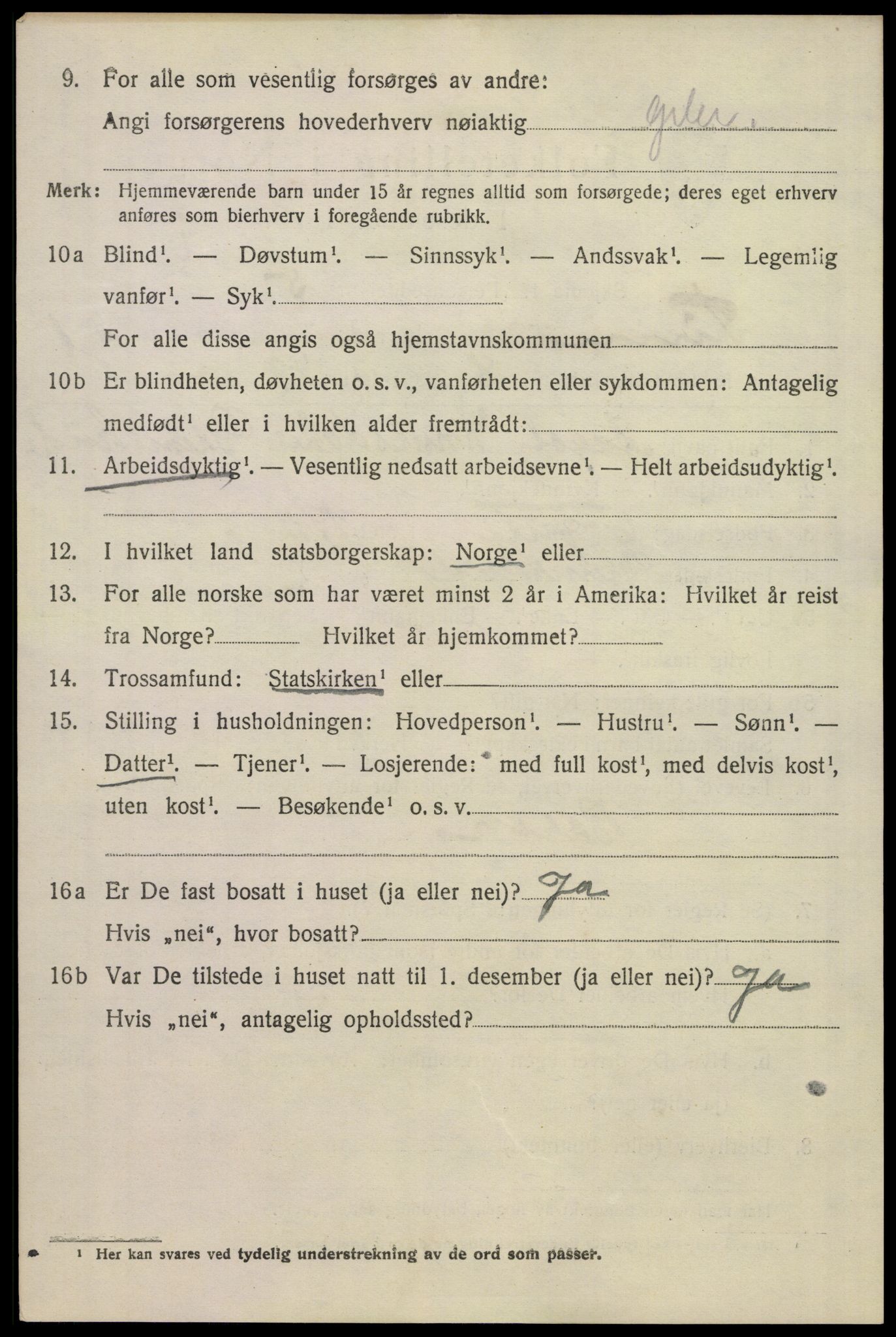 SAKO, 1920 census for Tinn, 1920, p. 2785