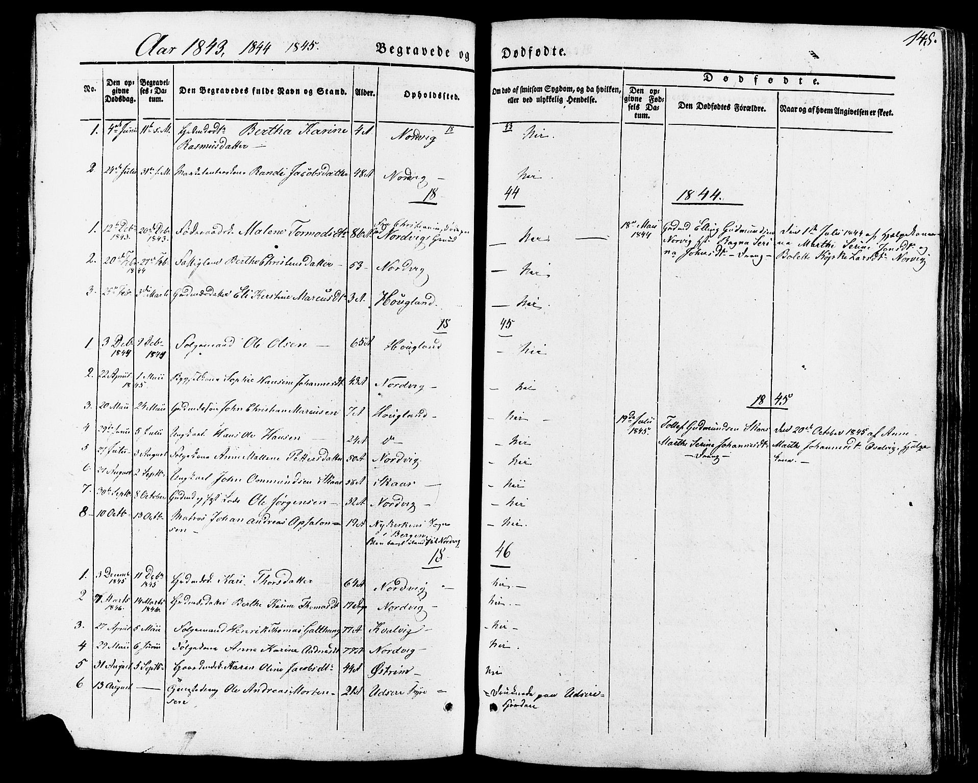 Torvastad sokneprestkontor, AV/SAST-A -101857/H/Ha/Haa/L0007: Parish register (official) no. A 7, 1838-1882, p. 148
