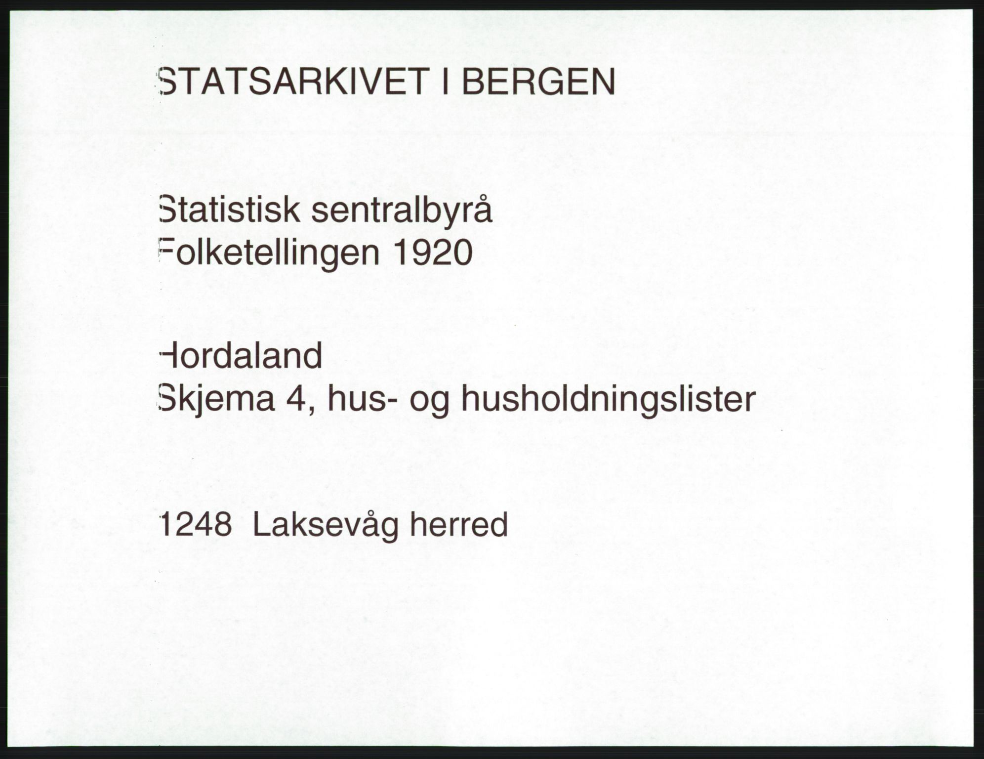 SAB, 1920 census for Laksevåg, 1920, p. 38