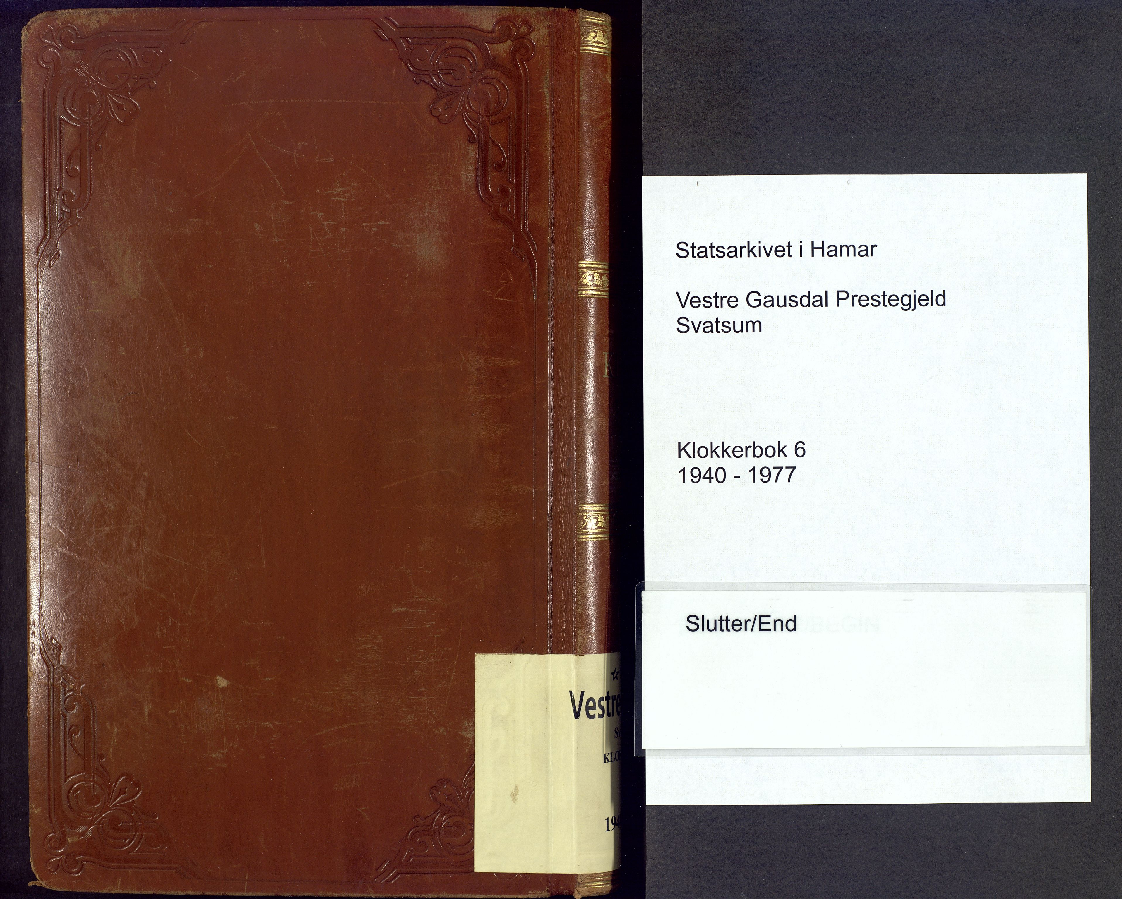 Vestre Gausdal prestekontor, AV/SAH-PREST-094/H/Ha/Hab/L0006: Parish register (copy) no. 6, 1940-1977