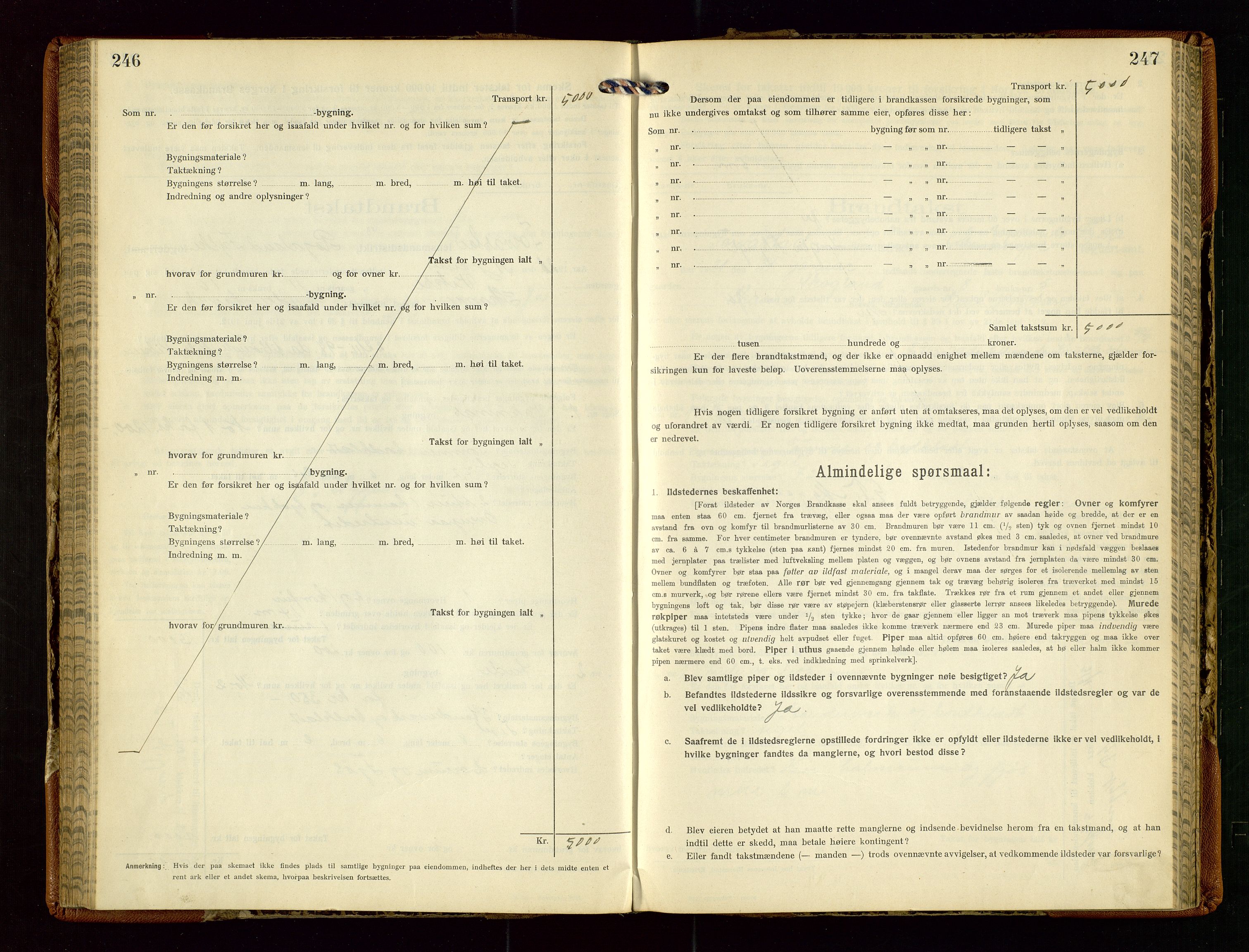 Torvestad lensmannskontor, AV/SAST-A-100307/1/Gob/L0005: "Brandtaxationsprotokol for Torvestad Lensmannsdistrikt", 1915-1928, p. 246-247