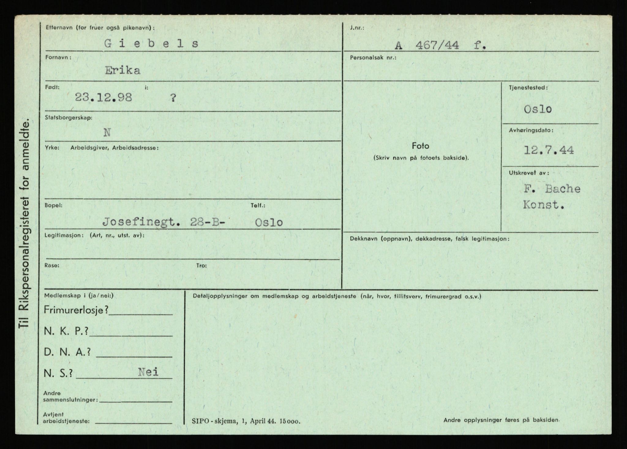 Statspolitiet - Hovedkontoret / Osloavdelingen, AV/RA-S-1329/C/Ca/L0005: Furali - Hamula, 1943-1945, p. 810