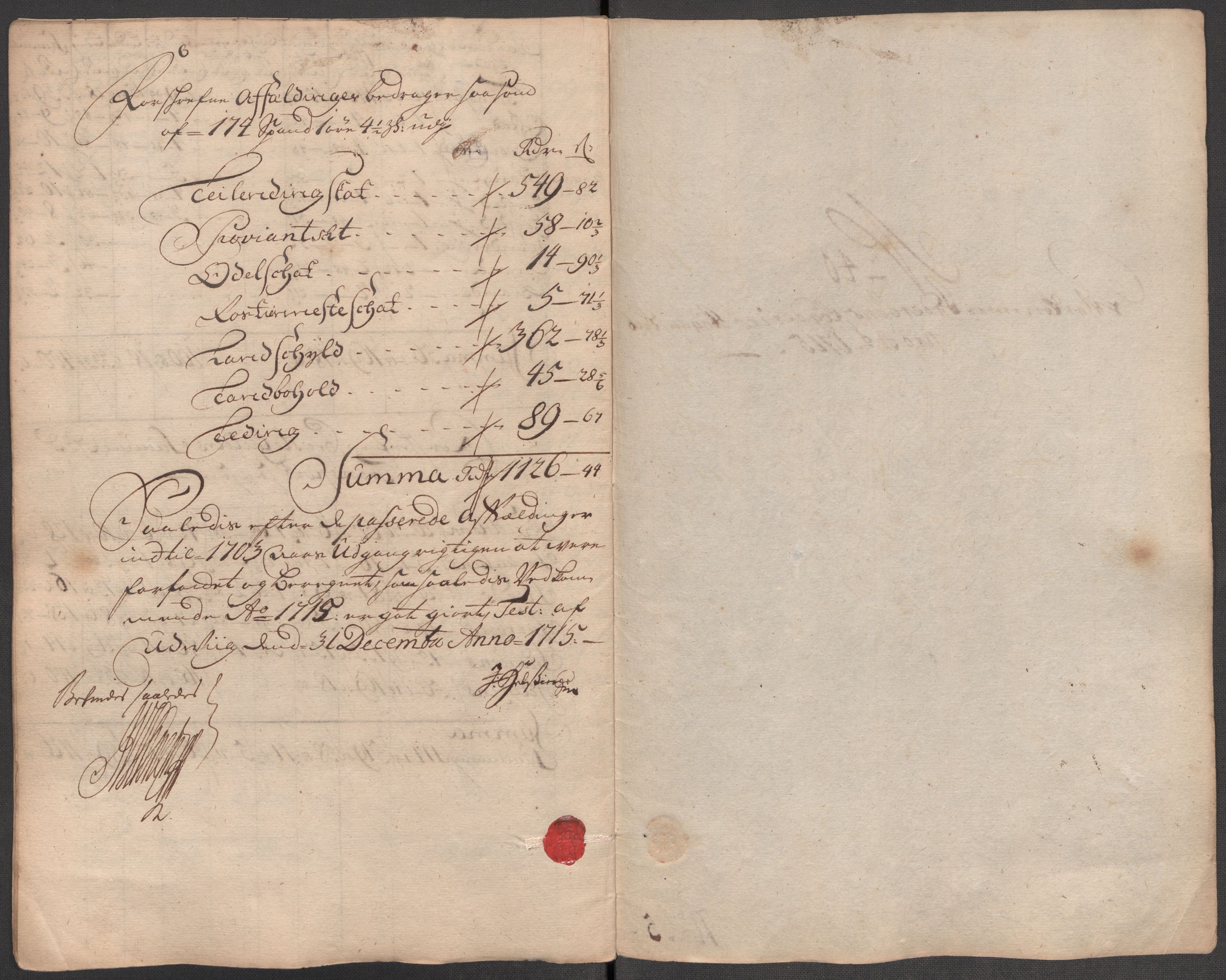 Rentekammeret inntil 1814, Reviderte regnskaper, Fogderegnskap, RA/EA-4092/R63/L4323: Fogderegnskap Inderøy, 1715, p. 336