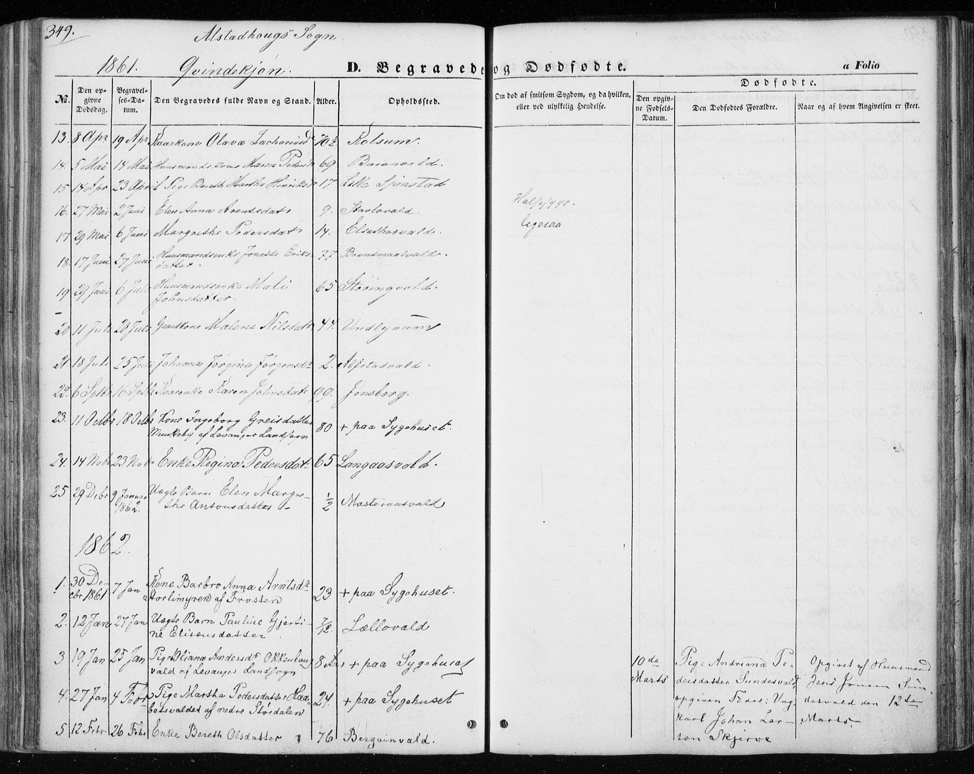 Ministerialprotokoller, klokkerbøker og fødselsregistre - Nord-Trøndelag, SAT/A-1458/717/L0154: Parish register (official) no. 717A07 /1, 1850-1862, p. 349