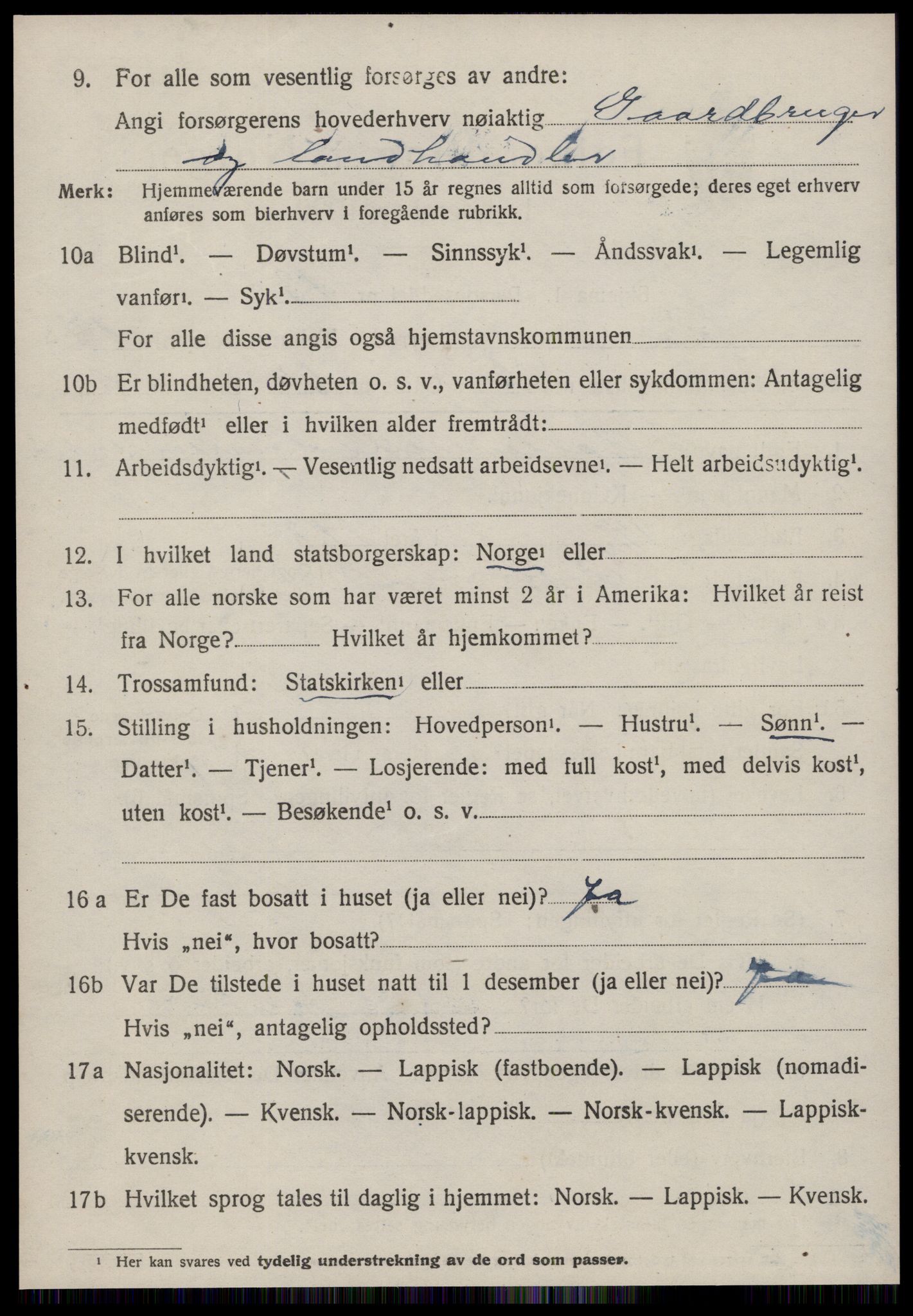 SAT, 1920 census for Å, 1920, p. 5559