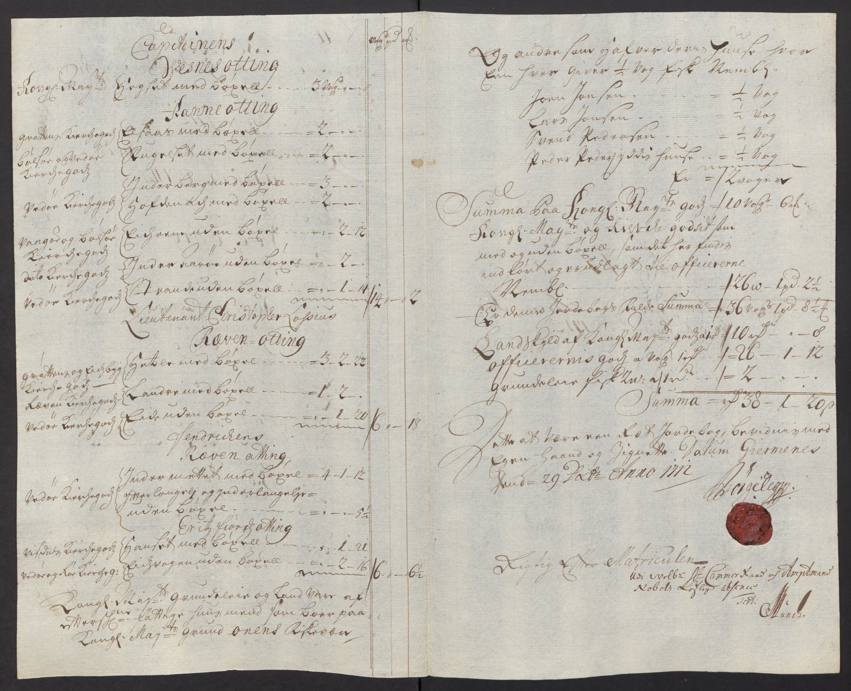 Rentekammeret inntil 1814, Reviderte regnskaper, Fogderegnskap, RA/EA-4092/R55/L3661: Fogderegnskap Romsdal, 1712, p. 127