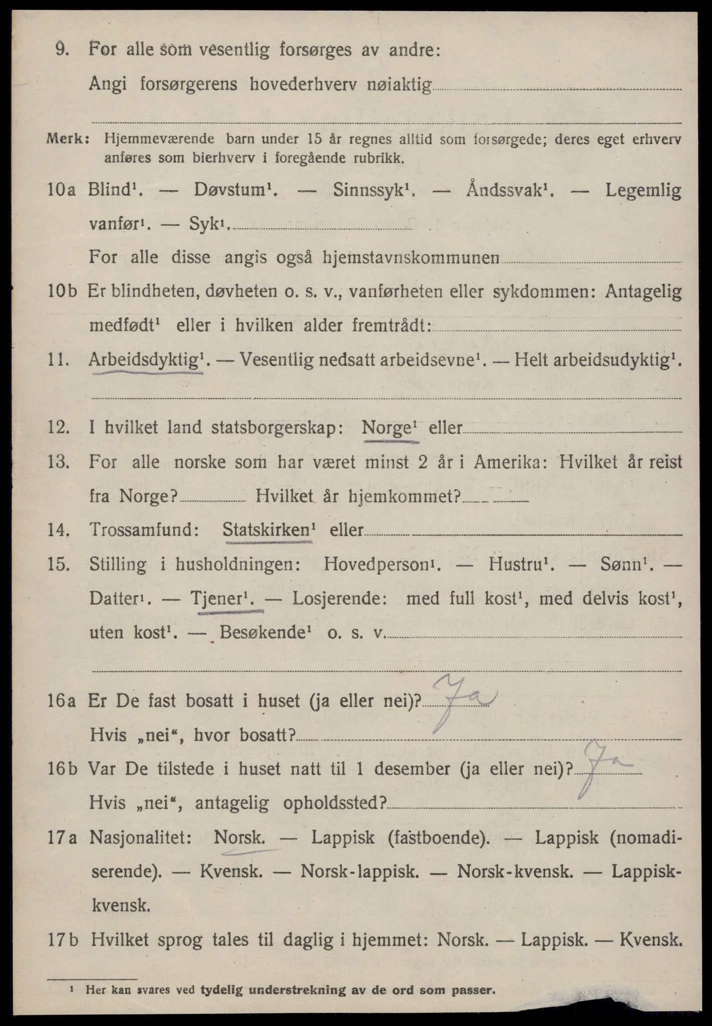 SAT, 1920 census for Strinda, 1920, p. 10269