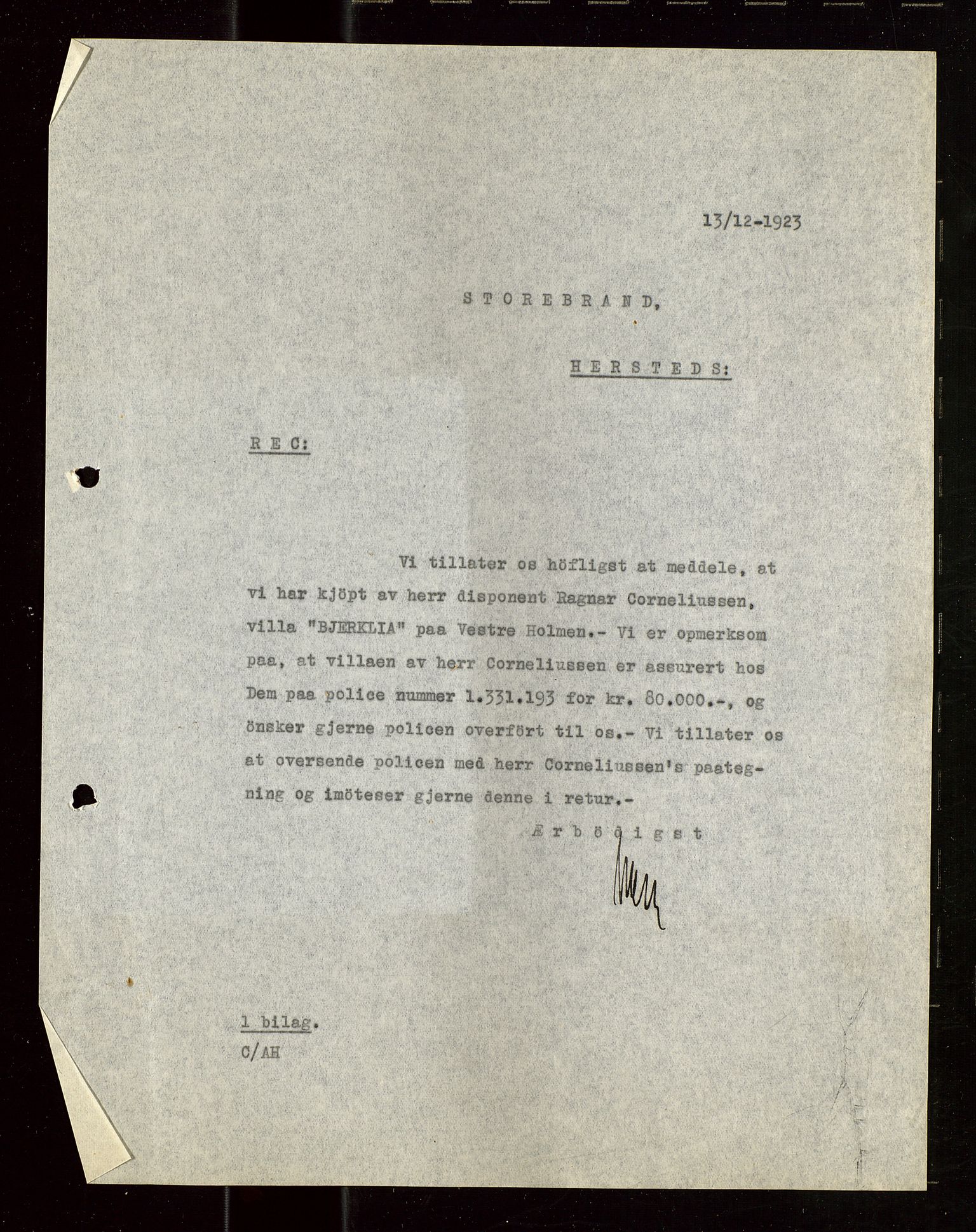 Pa 1521 - A/S Norske Shell, AV/SAST-A-101915/E/Ea/Eaa/L0022: Sjefskorrespondanse, 1918, p. 188