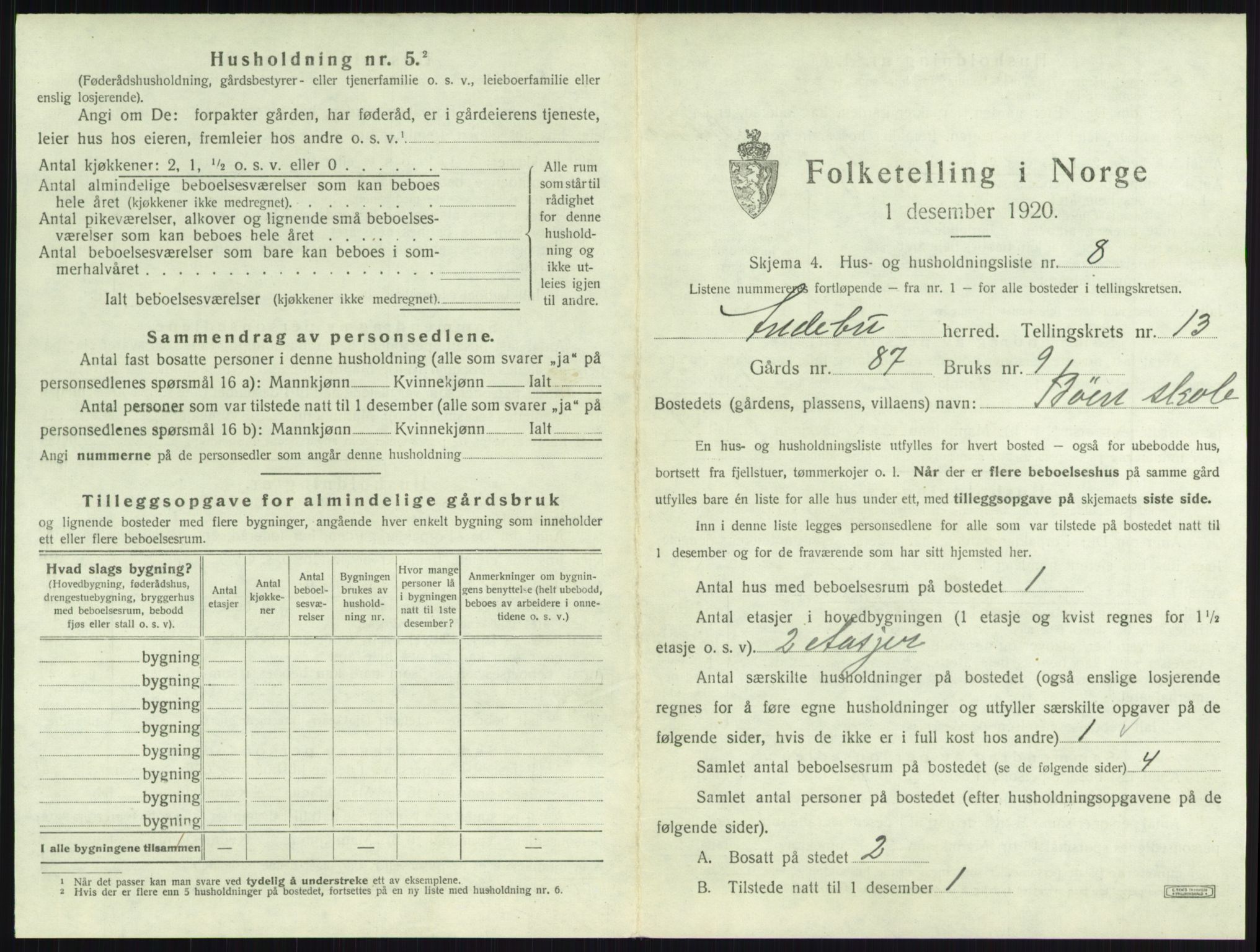 SAKO, 1920 census for Andebu, 1920, p. 739